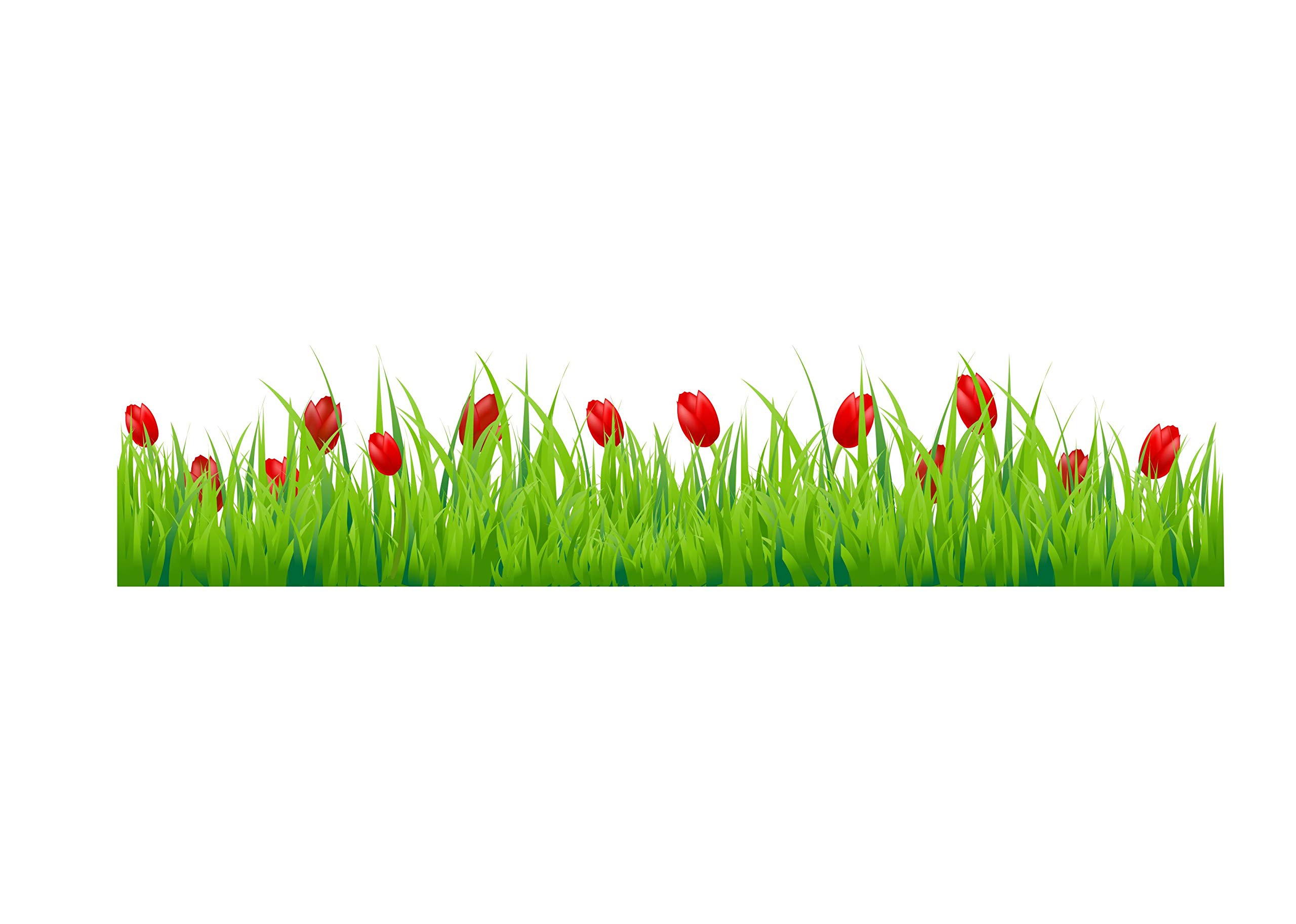 Decor kafe Wall Sticker for Living Room -Bedroom - Office - Home Decor | Flower Grass Wall Stickers (27Cm X 117Cm) (B07SRHCJ58) Amazon Price History, Amazon Price Tracker