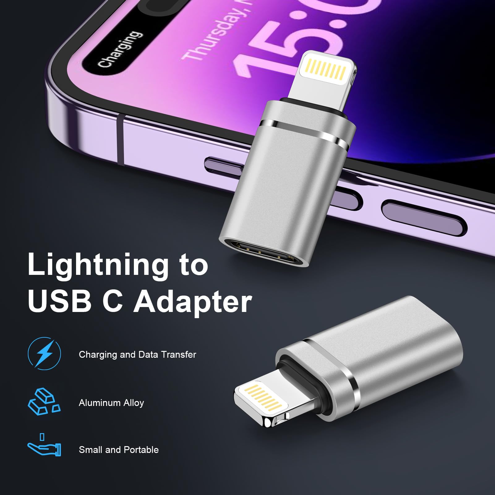 Haoano Adattatore da Lightning a USB C