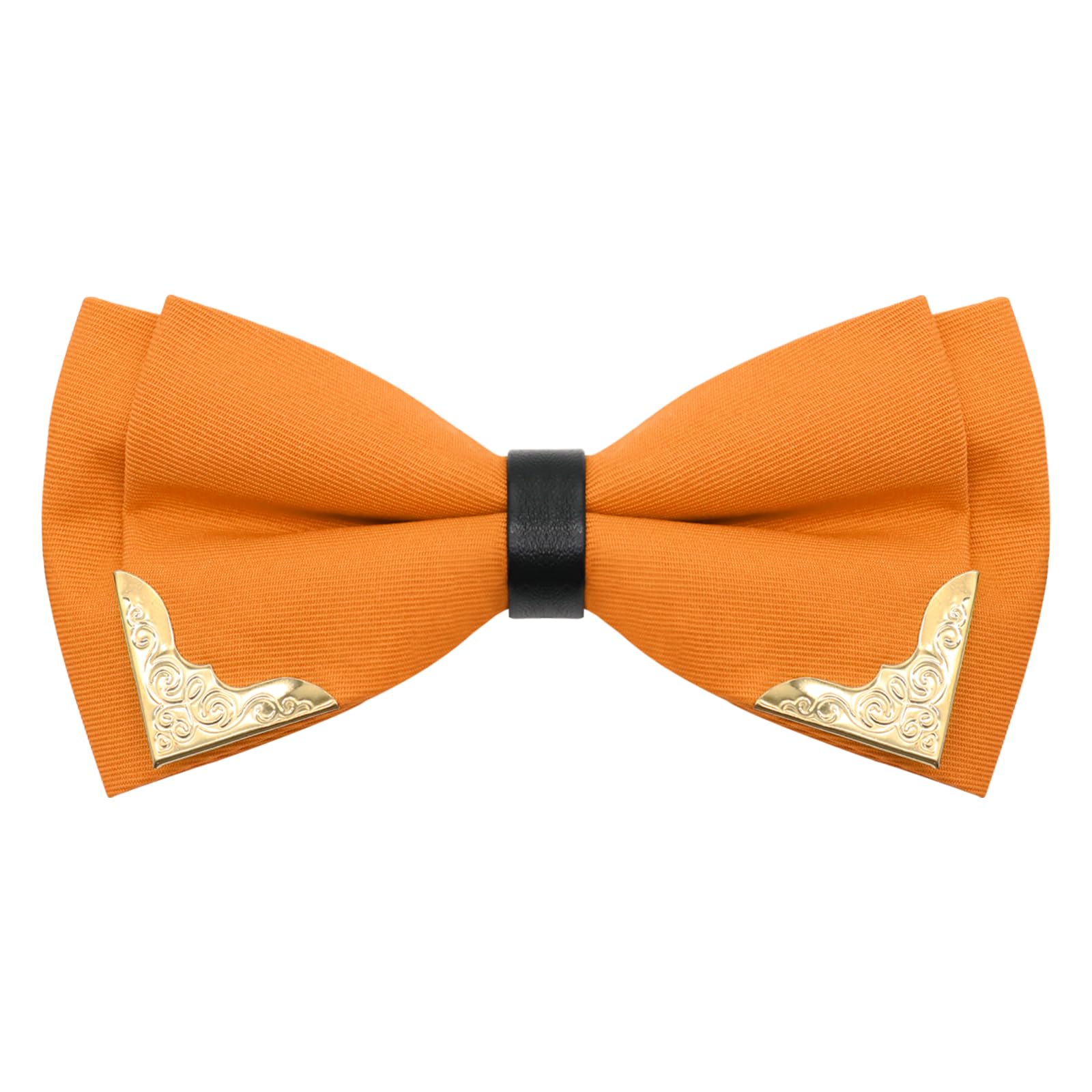 Bow Ties for Men Women Metal Gold Bowtie, Pre Tied Mens Bow Tie Tuxedo Bowties Men for Prom Wedding Party