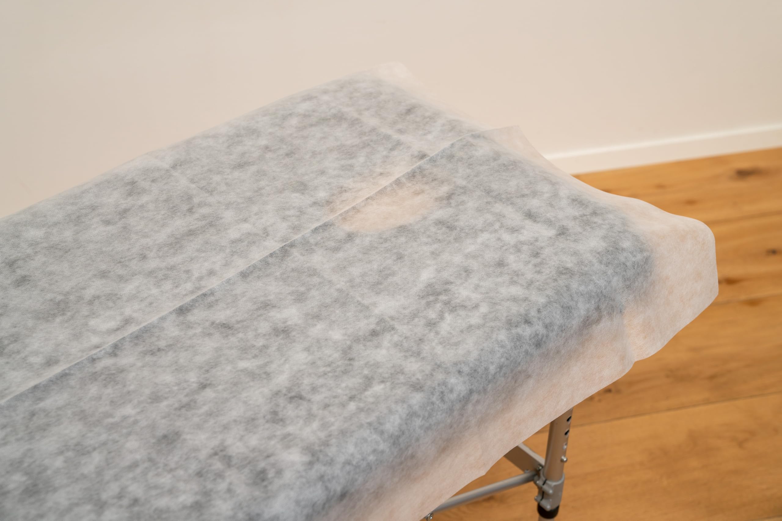Mank Massageliegenauflagen waschbar aus PP Vlies Weiß, 75 x 200 cm, ca. 200x waschbar, 10 Stück, Liegenauflage für Massage oder Behandlungsliegen Praxis Auflagen