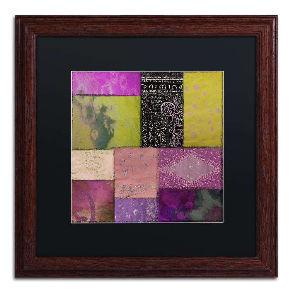 Afrikan Batik II by Color Bakery, Black Matte, Wood Frame 16x16-Inch