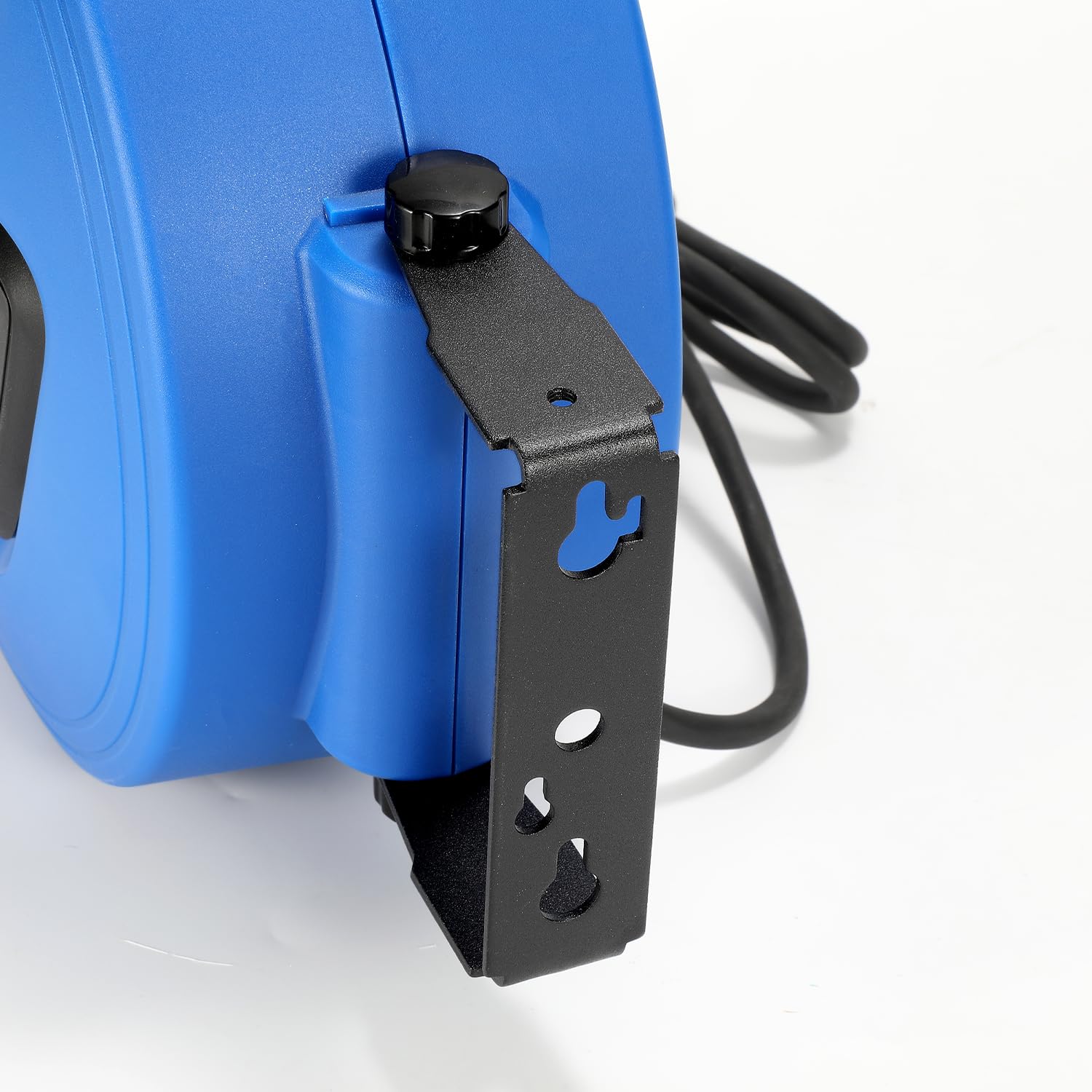 Enrollador automático de cables, 20 m + 1,5 m, carrete de cable con función de parada, cable de extensión, con soporte de pared giratorio 180°, para montaje en pared