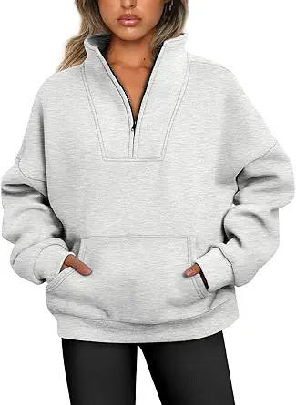 Trendy Queen Half Zip Oversized Hoodie