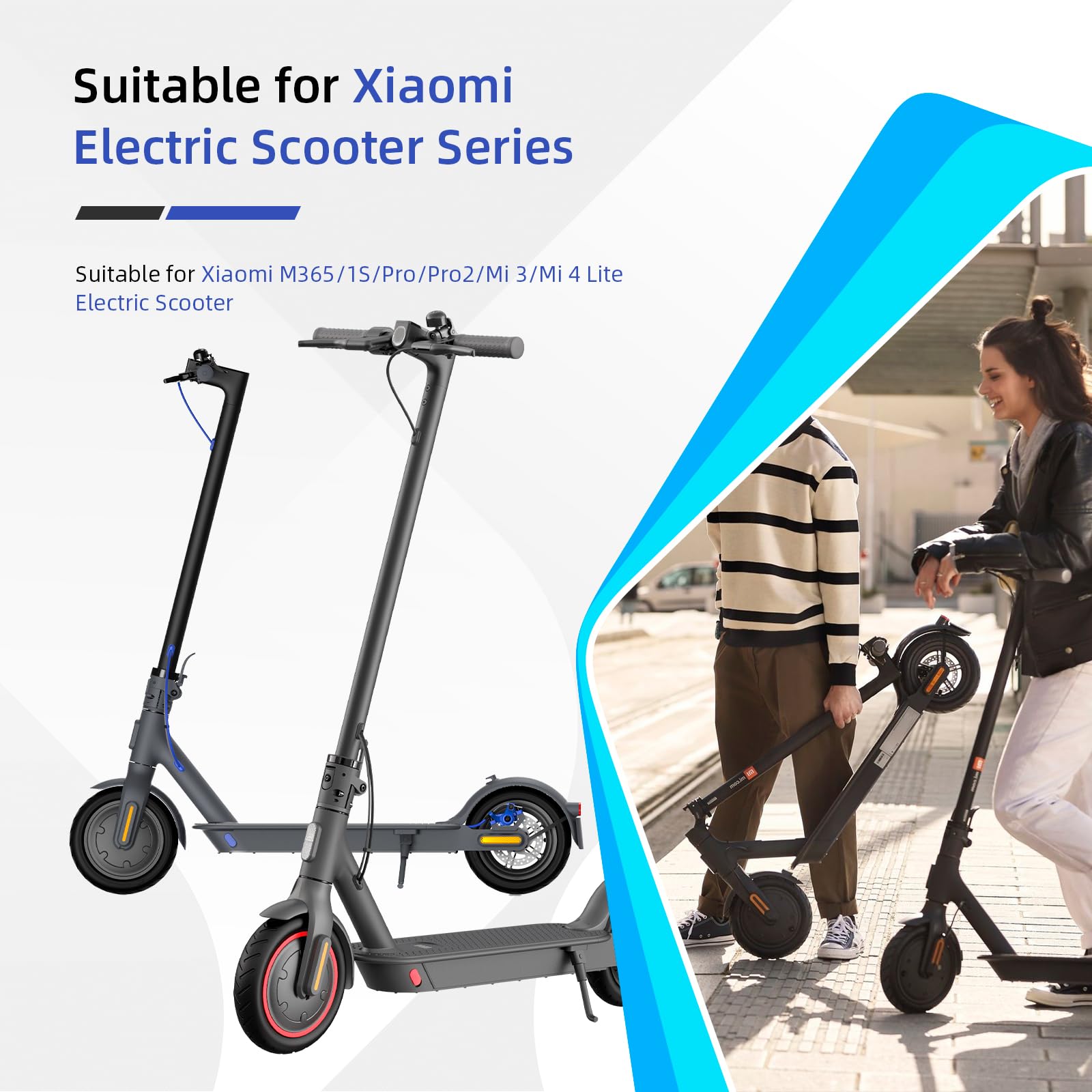 Ulip Support pliable pour scooter électrique Xiaomi M365 1S Pro Pro 2 - Pour roue auxiliaire Xiaomi 3/4 Lite