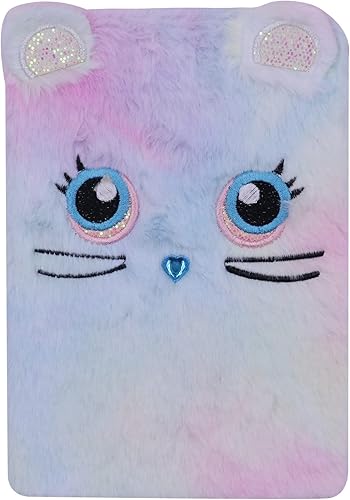 Diario de 160 páginas con diseño de unicornio de felpa, con purpurina, tapa dura, planificador de escritura para material escolar y de oficina, disponible en Yaxa Colombia