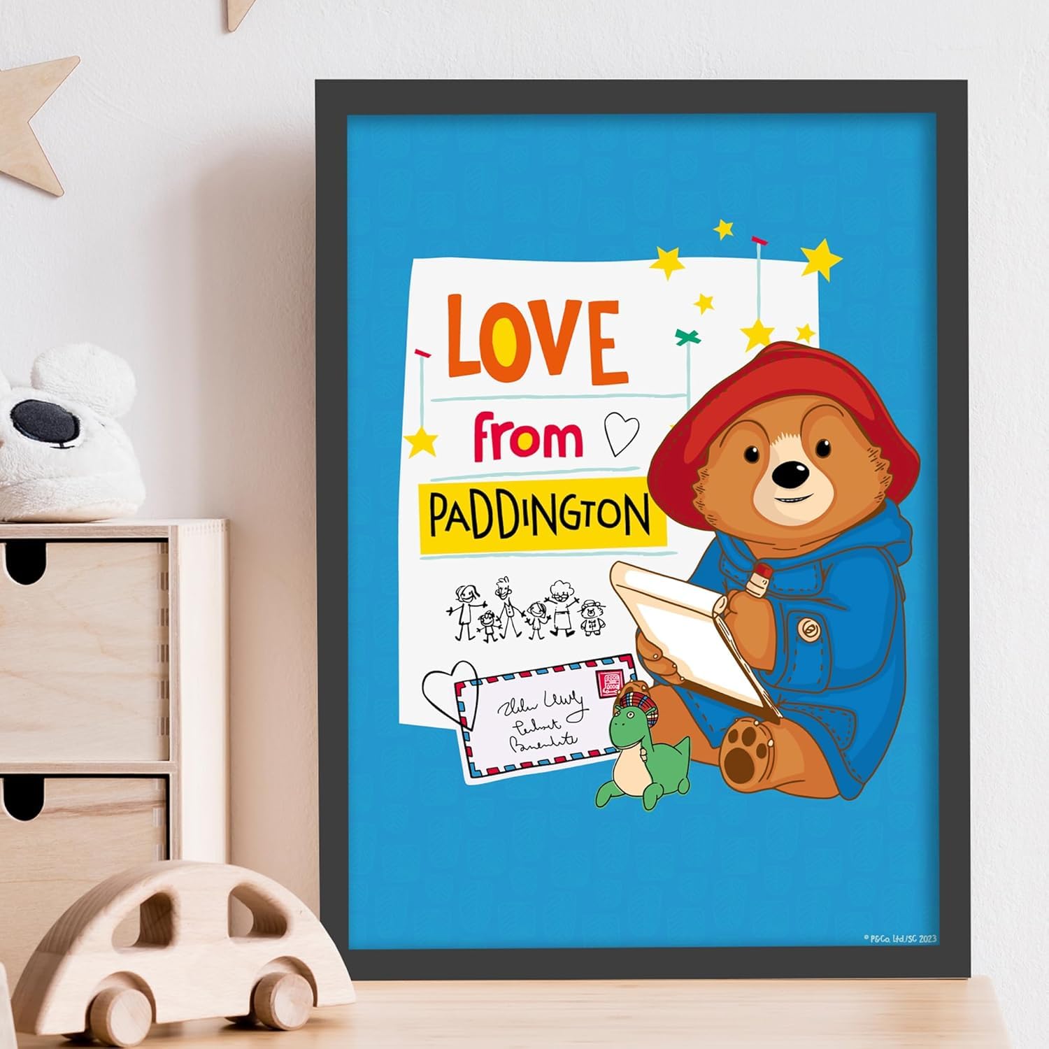 Themed Paddington Bear Print - Love From Paddington Letter Kids Wall Art Paddington TV (21cm x 29.7cm - A4)