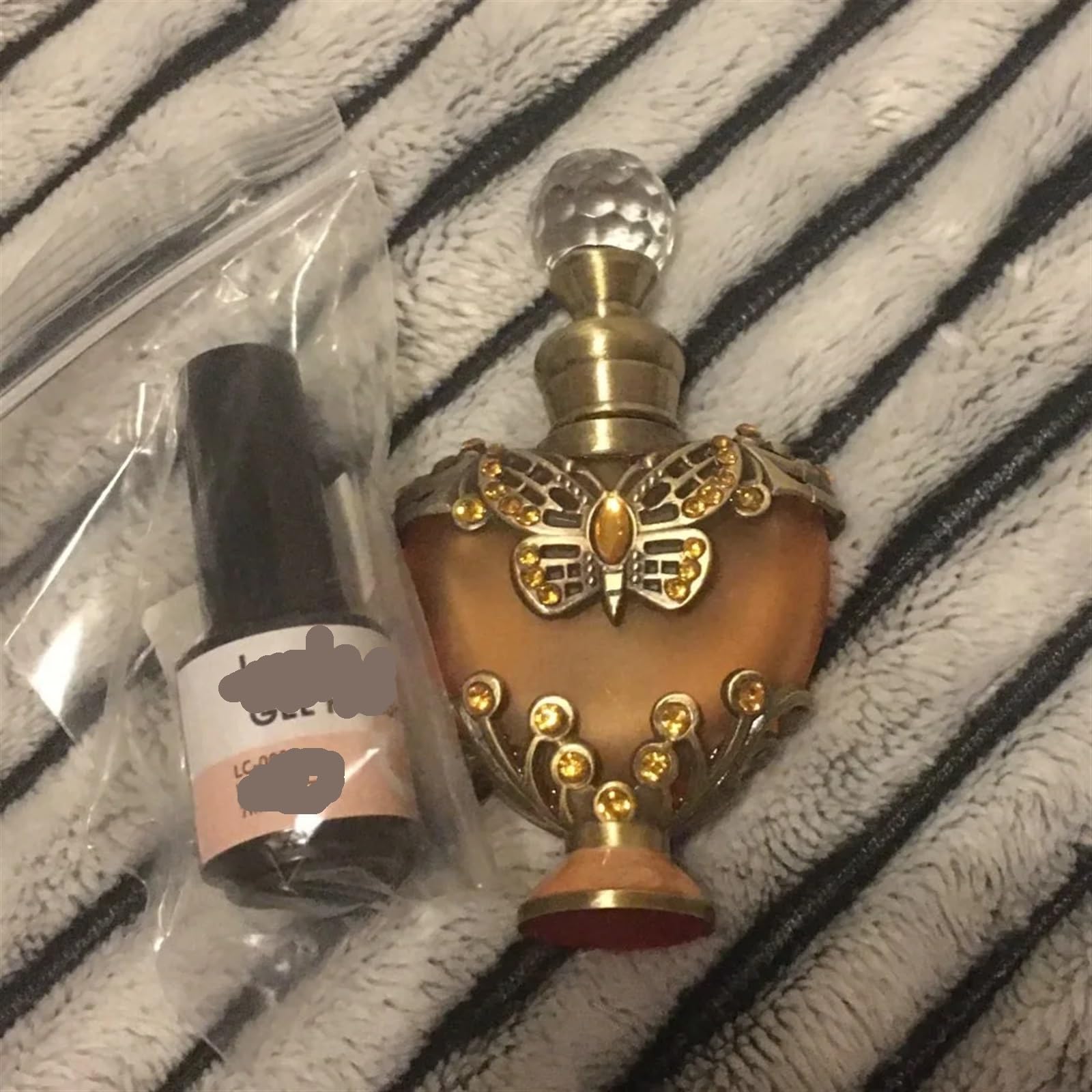 Atomizador de perfume, Botella de perfume 5ml Forma corazón Cristal Latón