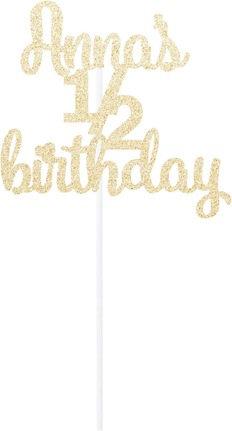 Custom Half Birthday Cake Topper 6 Months Sign
