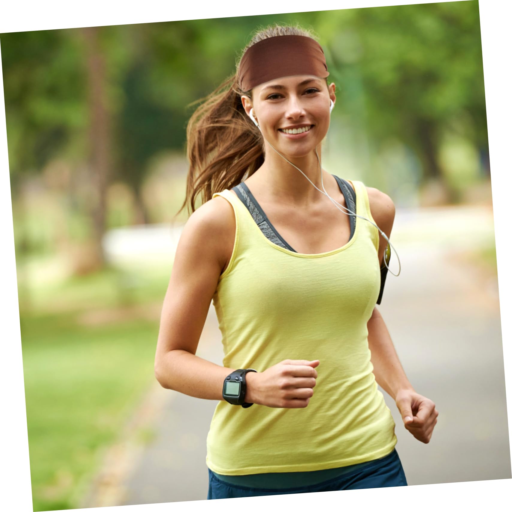25stücke Elastische Sport-stirnbänder Für Damen Atmungsaktive Und Schweißabsorbierende Haarbänder Für Yoga Laufen Und Fitness Kaffee