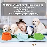 Vista 2 de Tapete de olfateo para perros, juguetes de rompecabezas, tapete interactivo para alimentación de mascotas, alimentación de gatos con mango