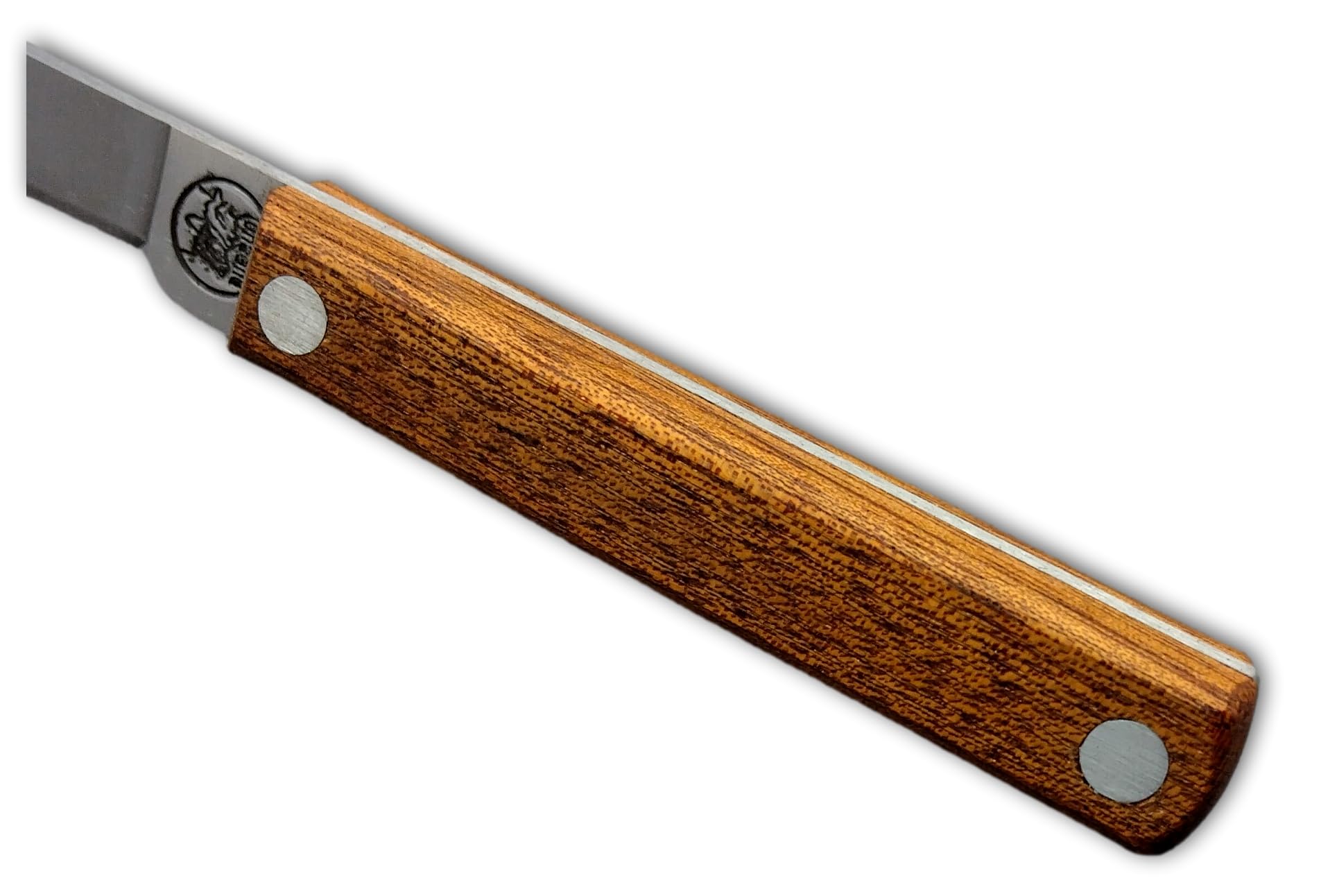 DUE BUOI 247L FX Coltello da Innesto a Lama Fissa Professionale Alberi da Frutto e Giardinaggio Acciaio Carbonio Manico in Legno
