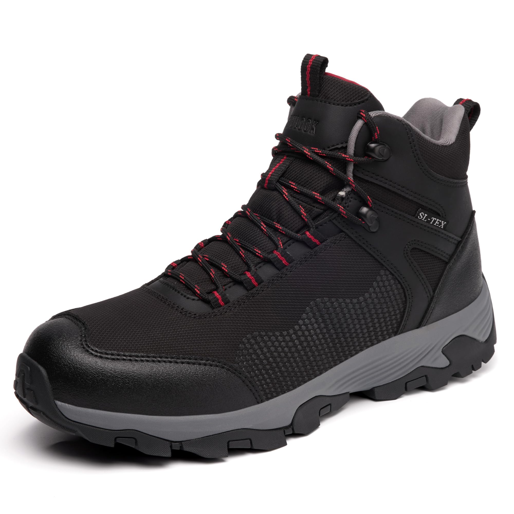 SHULOOK Men's Waterproof Hiking Boots, Lightweight Breathable Outdoor Shoes