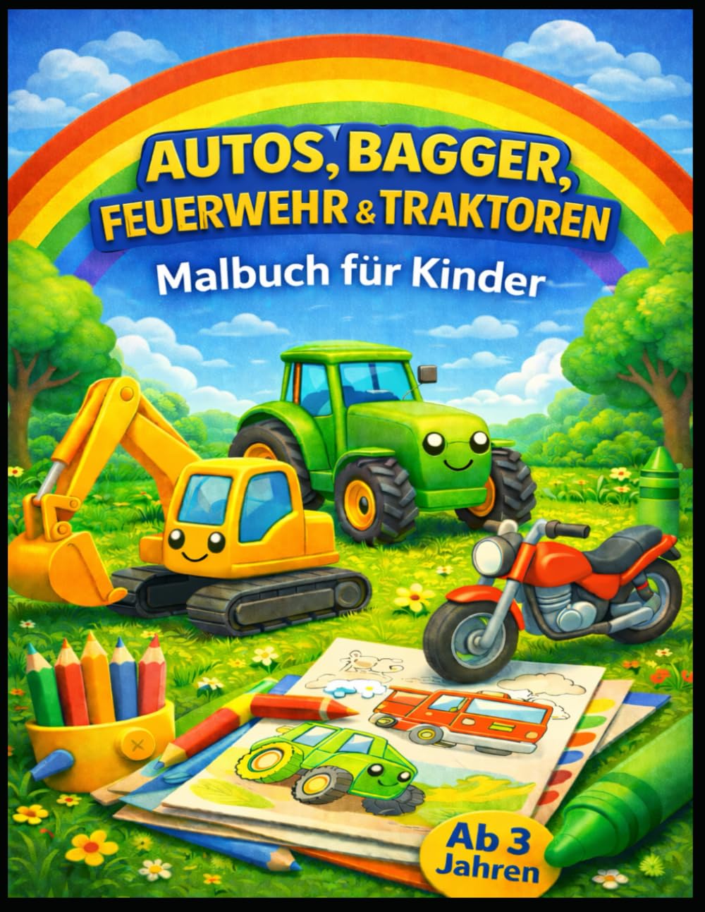 AUTOS BAGGER FEUERWEHR & TRAKTOREN: Perfekt für Jungen & Mädchen