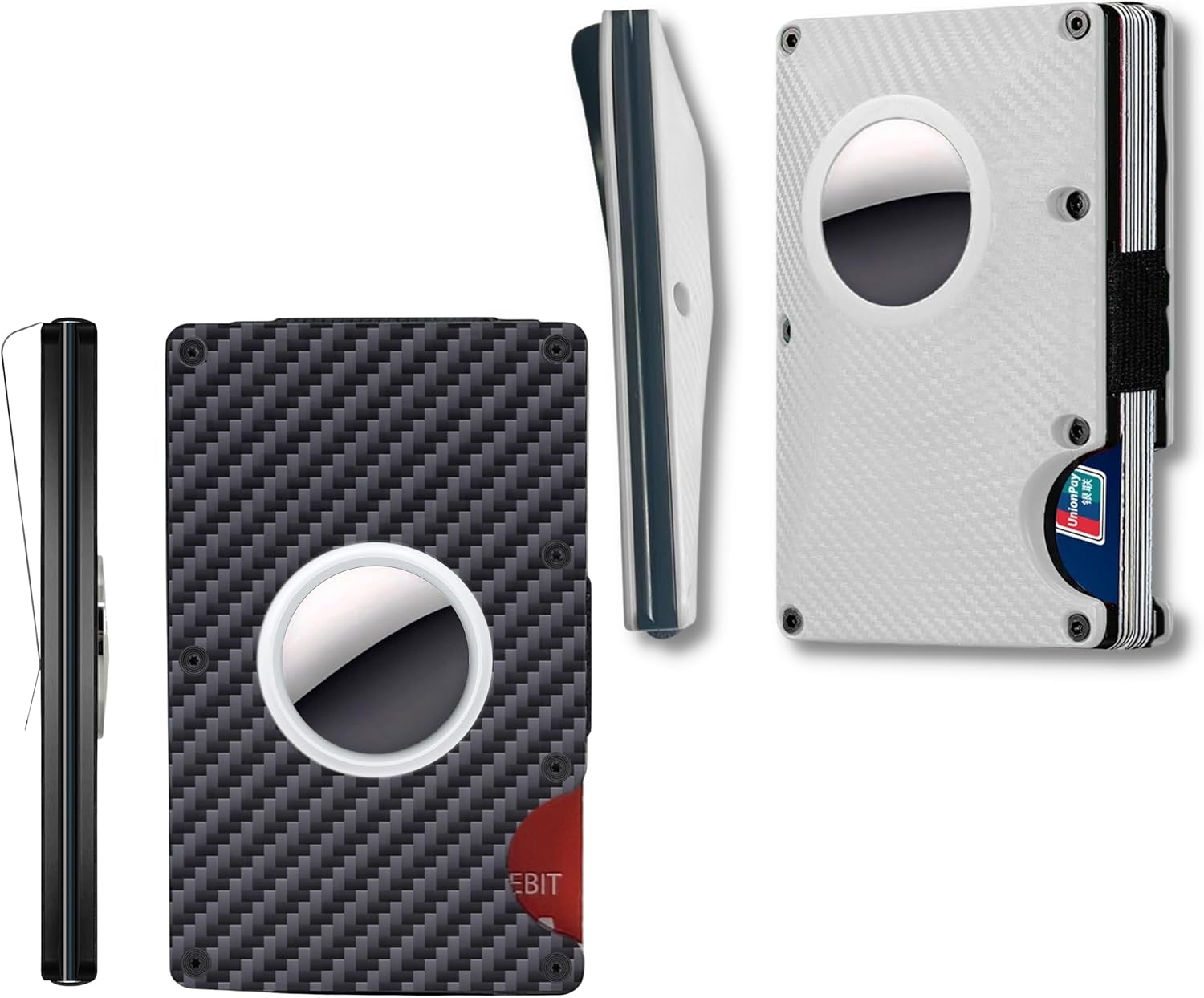 FLANCCI Airtag Wallet for Men, Minimalist Carbon Fiber