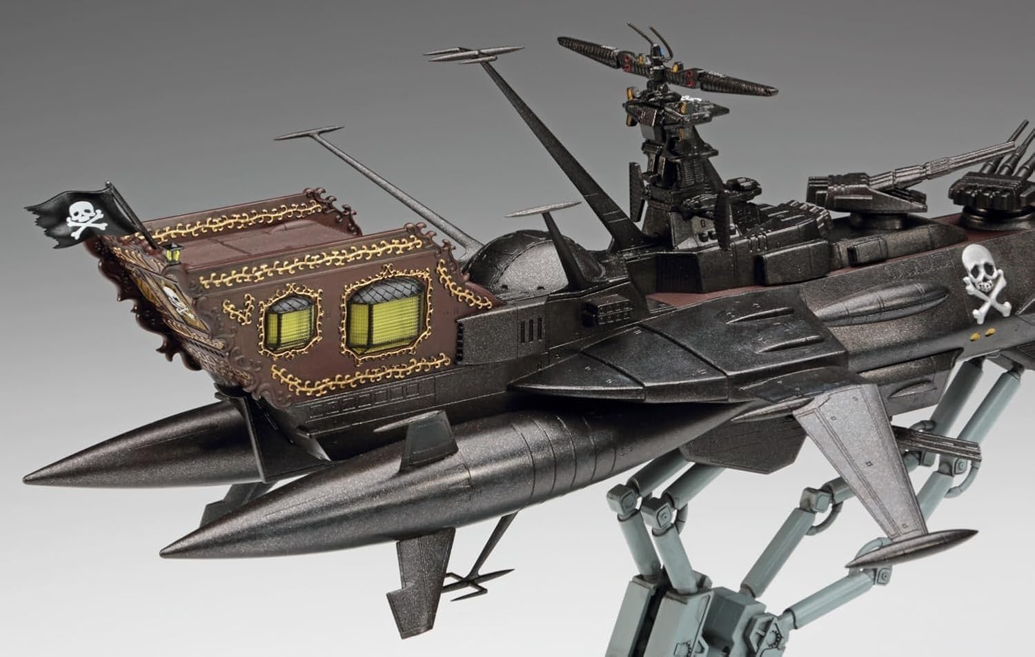 Hasegawa 664815-1/1500 Space Pirate Captain Harlock, Dimension Voyage, Arcadia III – Scala 1:1500