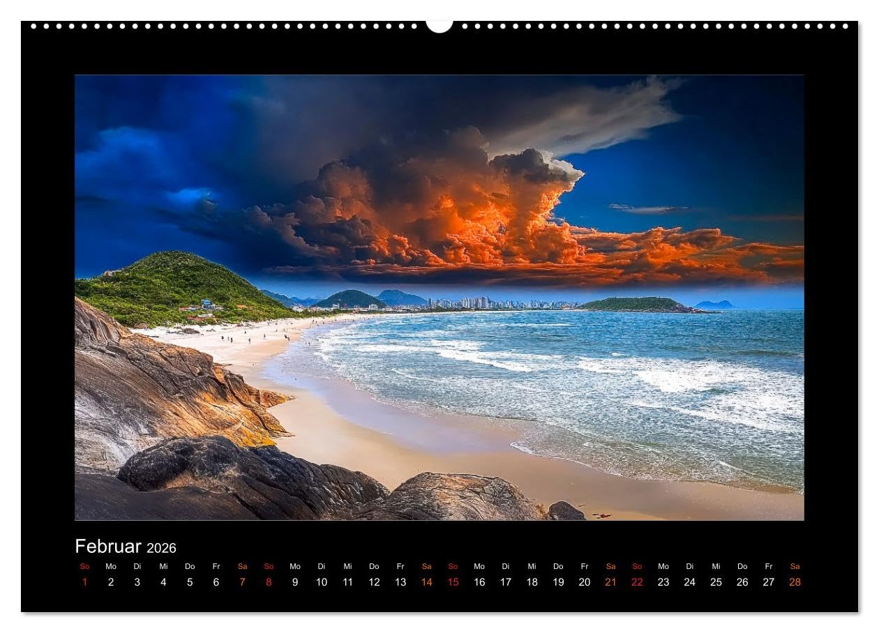 Brasilien - Natur, Kultur und Lebensfreude (Wandkalender 2026 DIN A2 quer), CALVENDO Monatskalender: Ein Land voller Rhythmus, Farben und Schönheit. (CALVENDO Orte)