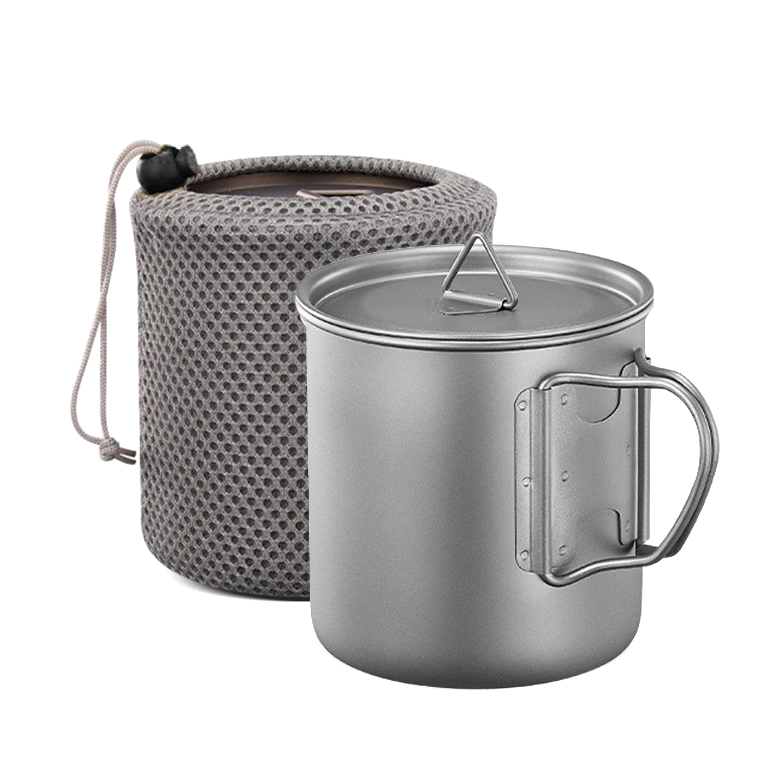 Kempingowy garnek tytanowy kubek miska outdoorowa piknik wędrówki tytanowe naczynia 600 ml