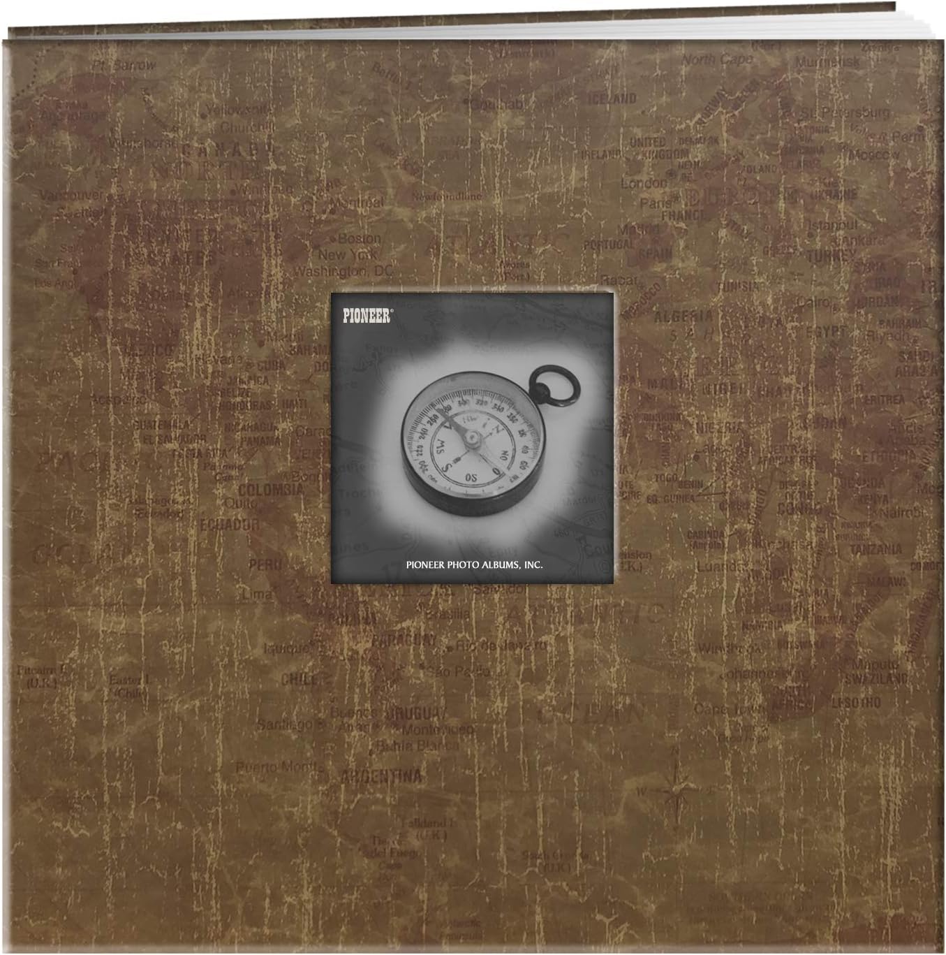 Pioneer MB-10MAP World Map Scrapbook, Brown