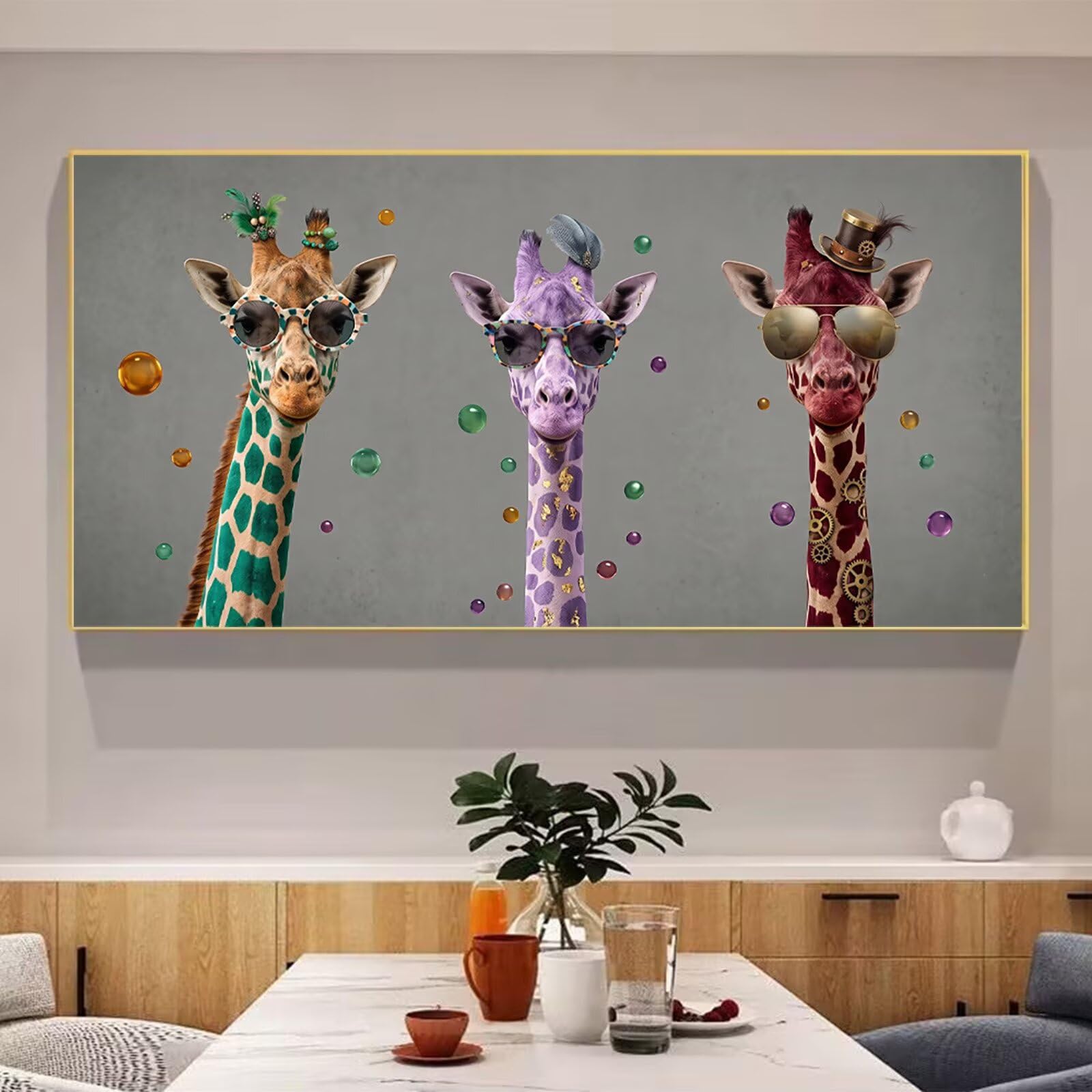 Diamond Painting Kit Completo Animale Diamond Painting Adulti Grande XXL Giraffa 5D DIY Passatempo per Adulti Strass Embroidery Kit Punto Croce Diamantini per Home Wall Room Decor, 60x120cm, Cod-990