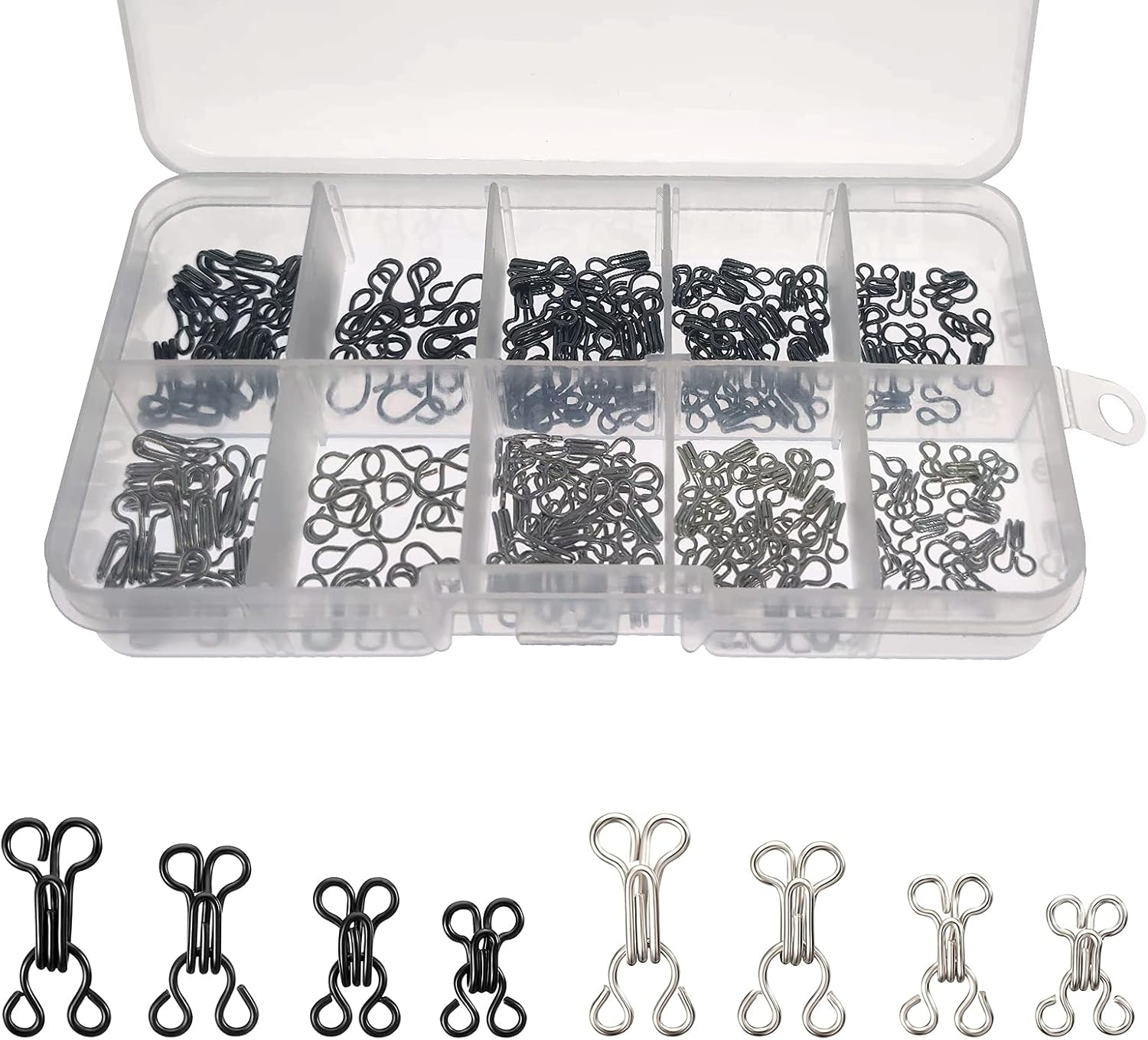 Amazon.de 100 Paar Nähhaken und Ösen Verschluss BHHaken Metall Augen