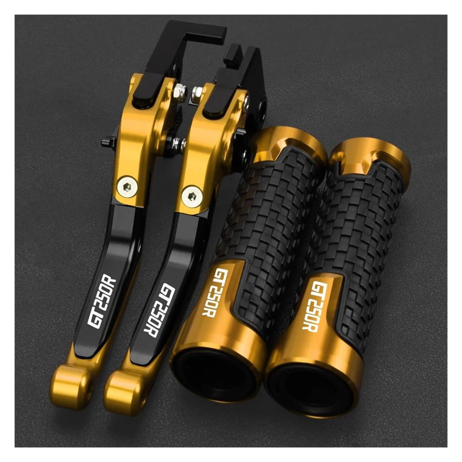 GT250R Dla HYOSUNG GT 250R GT250 R 2006-2010 Uchwyty Motocyklowe, Uchwyty DźWigni(Gold)