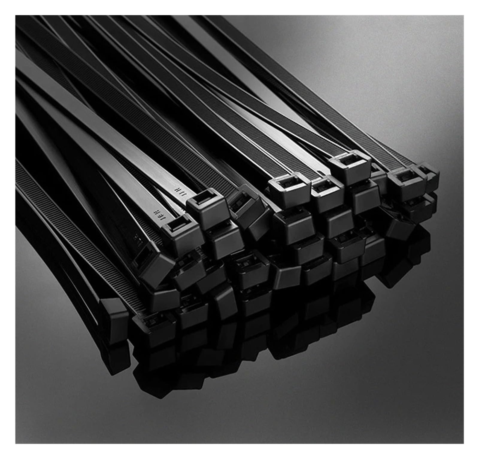 Fascette fermacavi bianche da 500/1000 pezzi, fascette fermacavi in ​​nylon autobloccanti for il raggruppamento dei cavi Organizzatore Cavi(Black,2.5x300 (500pcs))