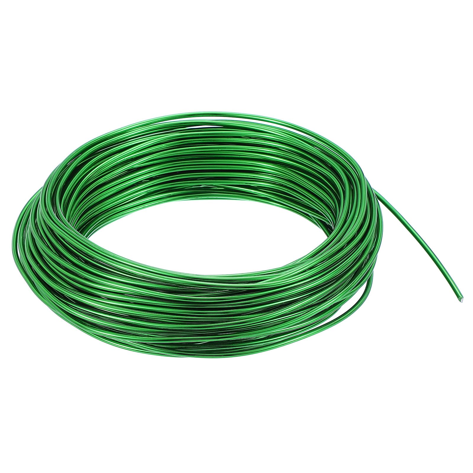 PATIKIL 3mm Bonsai Training Wire, 1 Roll Floral Wire Stems Anodized Aluminum Tree Wire 95 Feet Total for Gardening Branch Fixing, Green