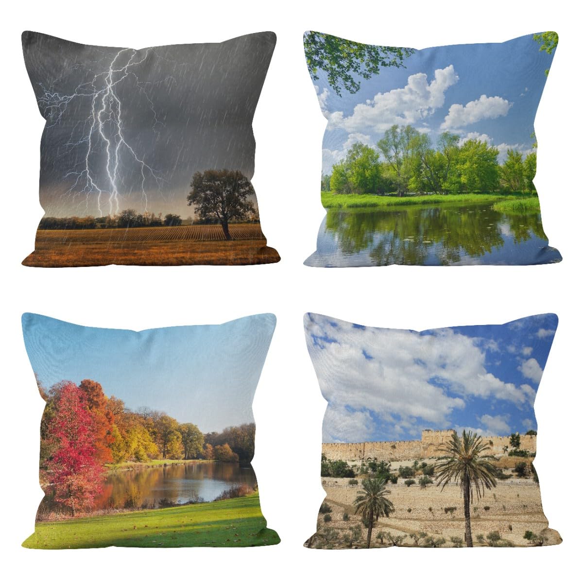 Taie d'oreiller zippée 50x50 lin coton lot housse de coussin canapé personnalisable