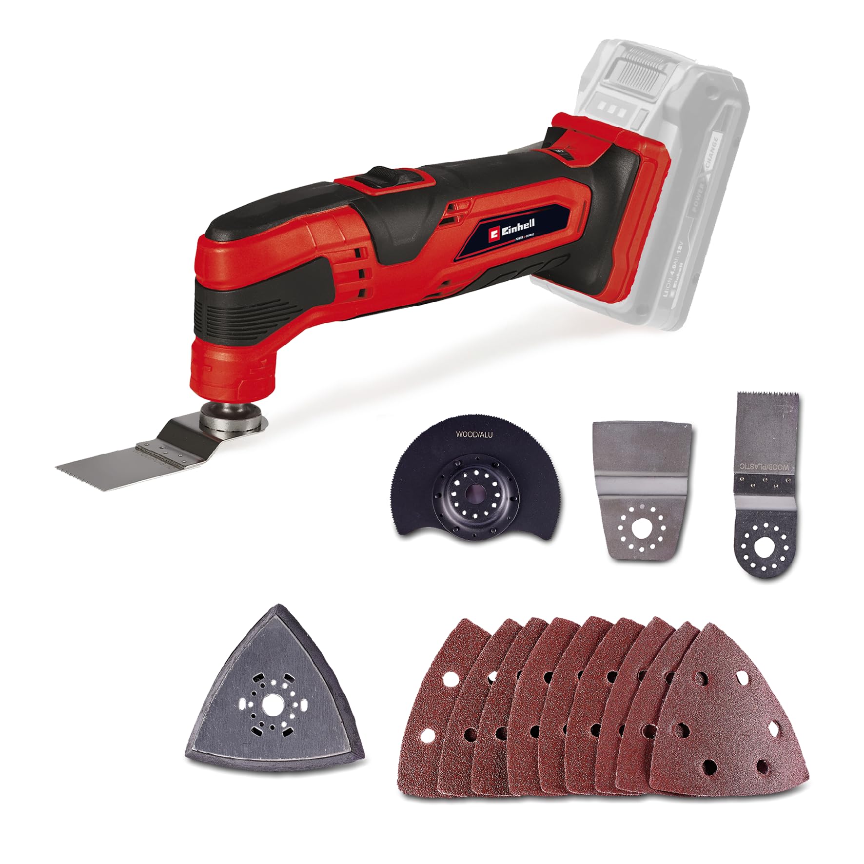 Einhell Akülü Raspalama Makinesi TC-MG 18 Li-Solo Power X-Change (Li-Ion, 18 V, manyetik alet tutucu, hız kontrolü, aksesuarlar dahil, akü ve şarj cihazı dahil değildir) - 4465170
