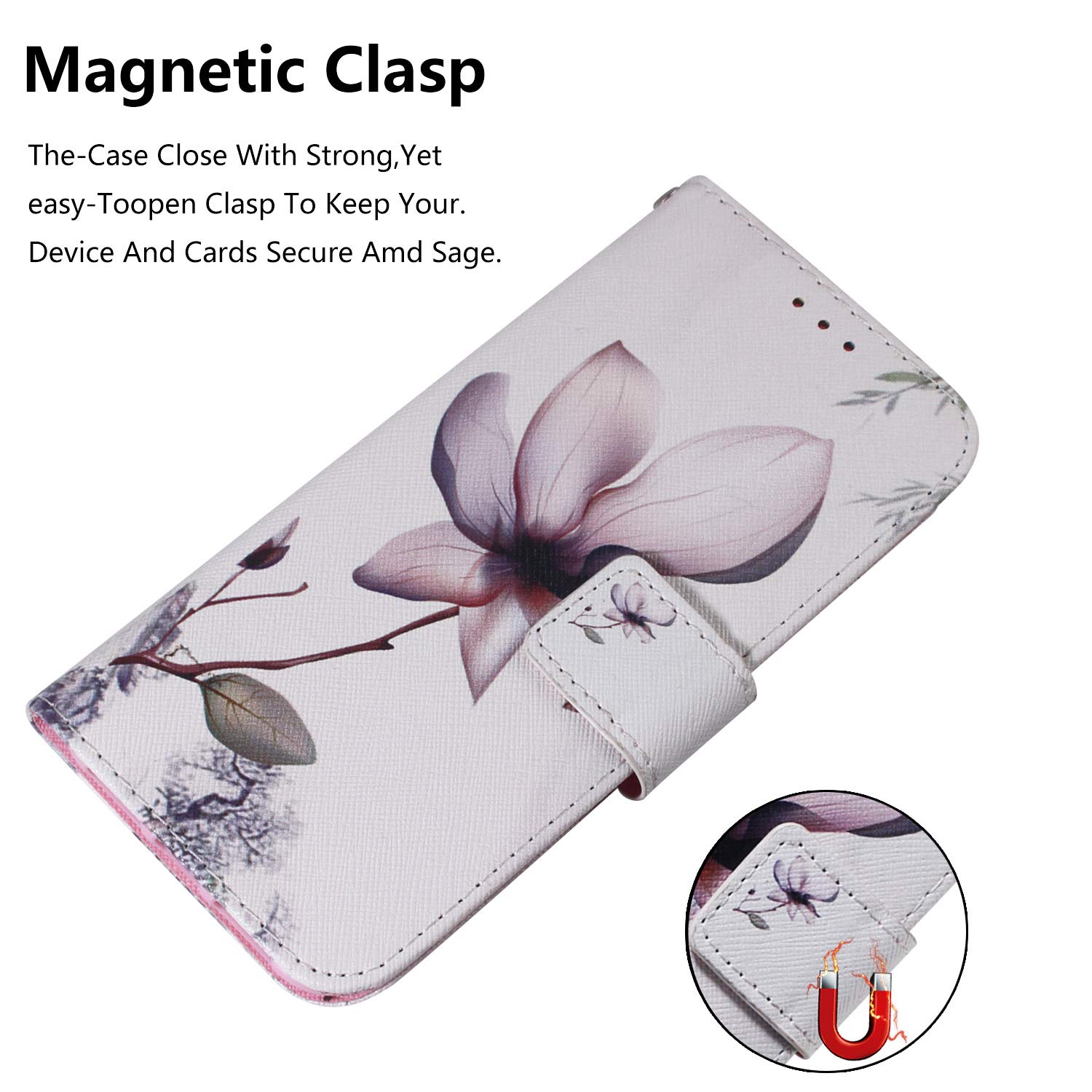 MRSTER Cover per Honor View 10 Lite, Moda Bello Custodia a Libro in Pelle PU Flip Portafoglio Custodia Shockproof Resistente Case per Huawei Honor View 10 Lite/Honor 8X. EF PU- White Tiger