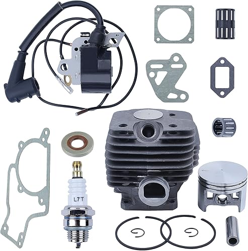 Miniatura 2 de Bobina de encendido Kt de pistón de cilindro de 2.047 in para motosierra Stihl MS380 038 1119 020 1202, Kit de pistón de cilindro de 2.047 in,