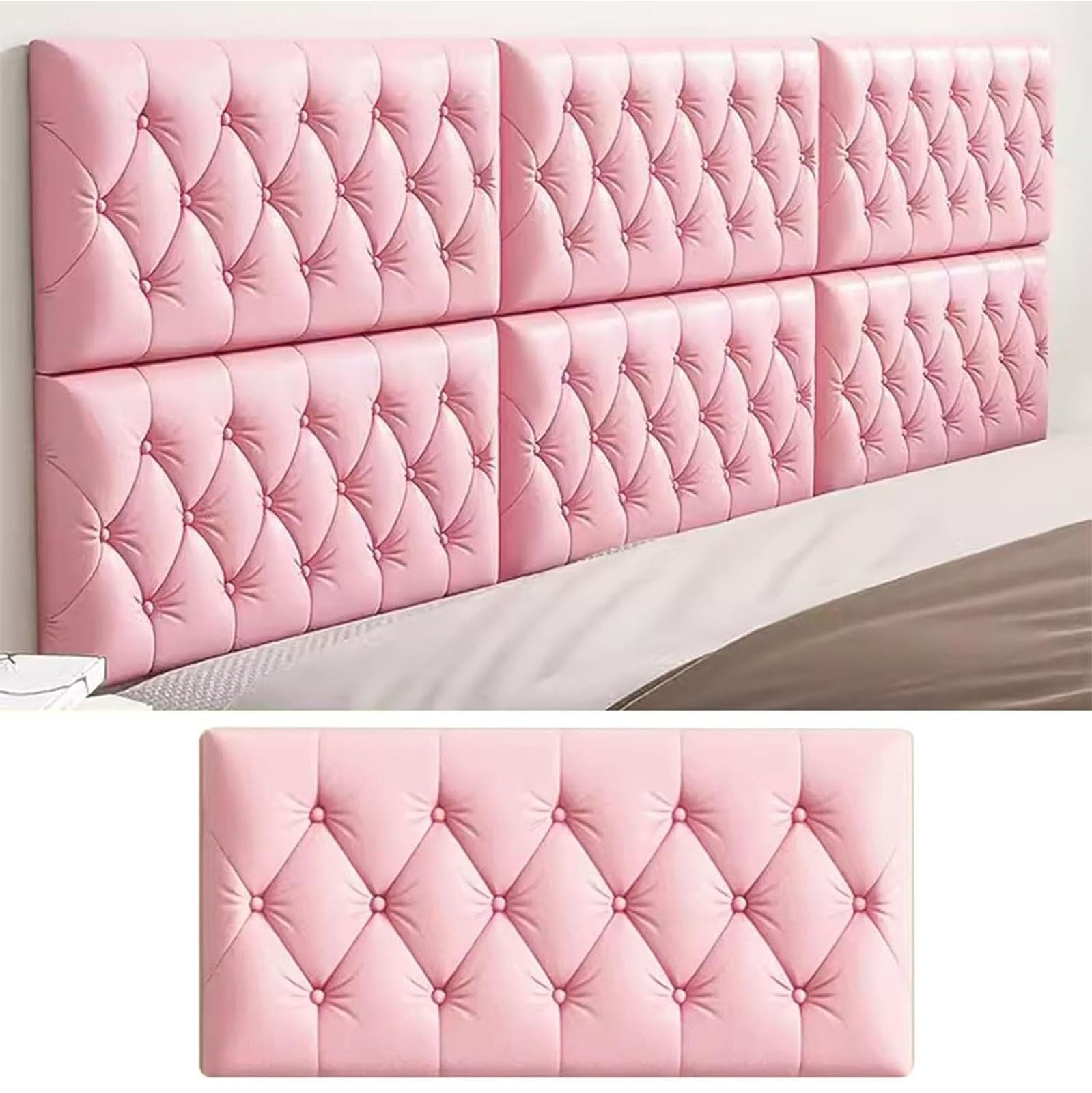 Padded Wall Panels, Self-Adhesive Soft Wall Panels, Anti-Collision Wall Pads for Protection Headboard, Bench/Seat for Living Room Wall Cushion,004,30 * 60CM