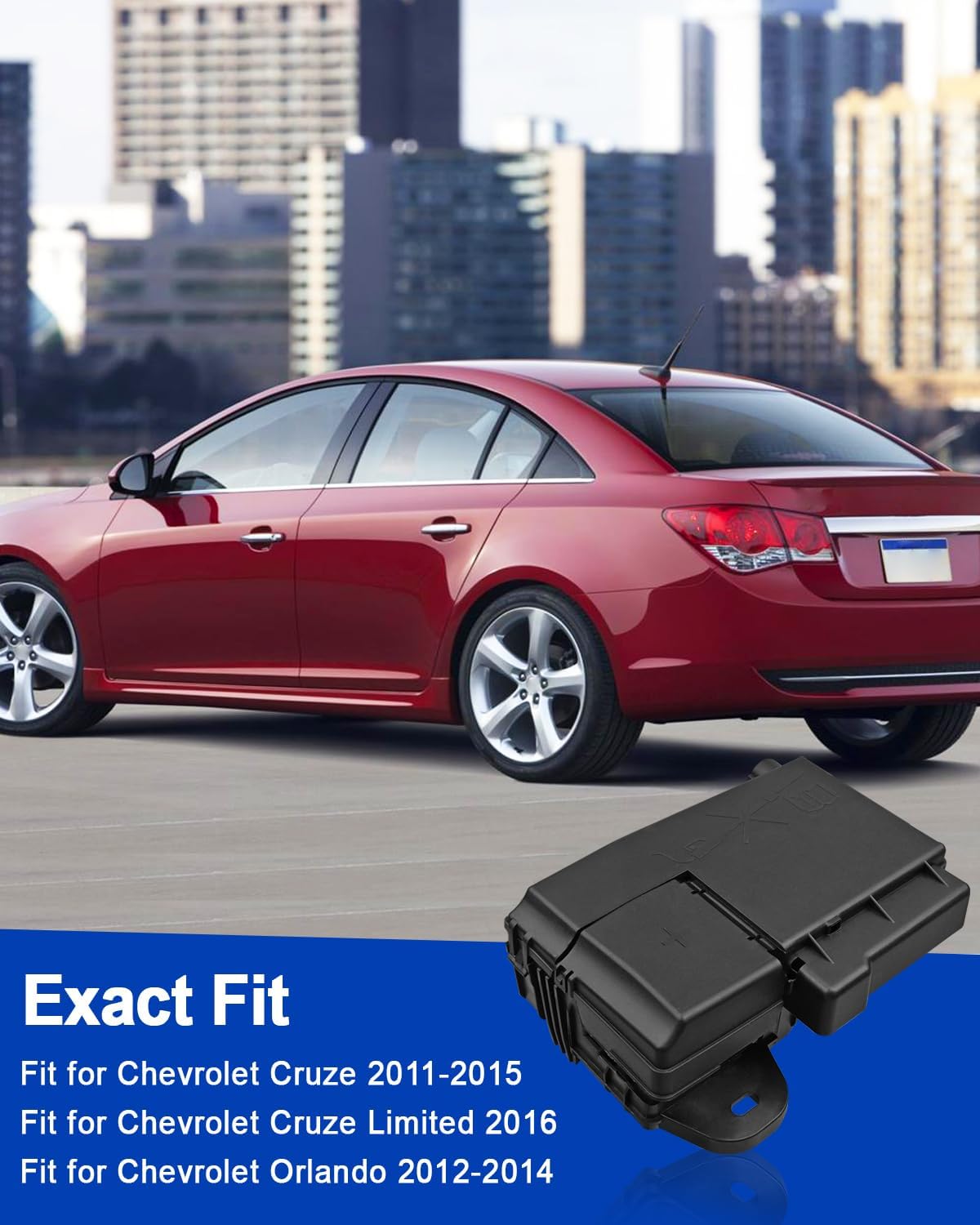 Fuse Box Battery Terminal with Cover Fit for Chevrolet Cruze 2011-2015 Cruze Limited 2016 Orlando 2012-2014, Replace 96889385 96999745 13289599 13678432 525230582