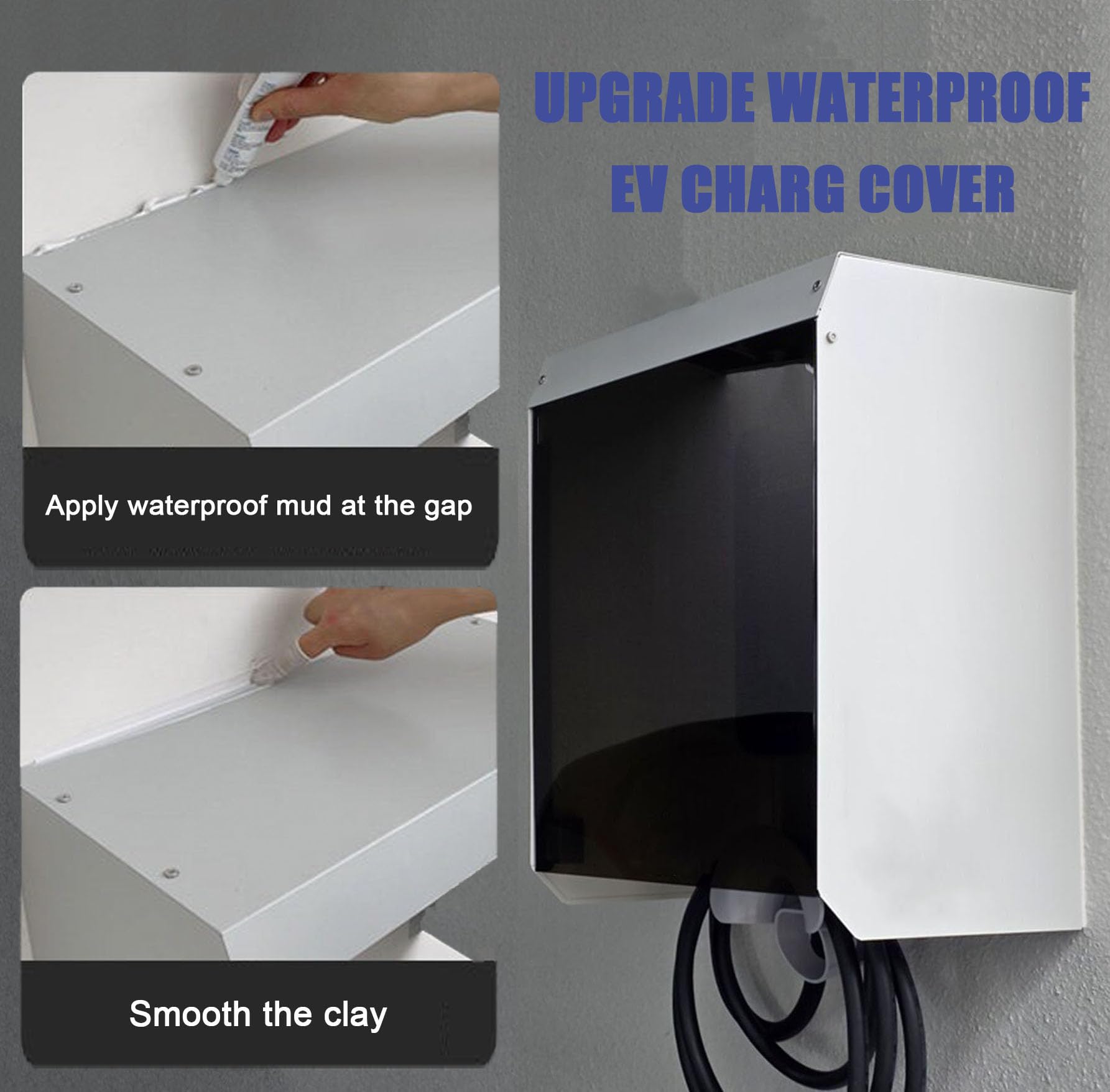 Heavy Duty EV Charger Cover, wodoodporna obudowa ze stali ocynkowanej z drzwiami akrylowymi, odporne na rdzę zewnętrzne osłony przed osłoną Wallbox z deszczu UV do wyjścia kamery bezpieczeństwa