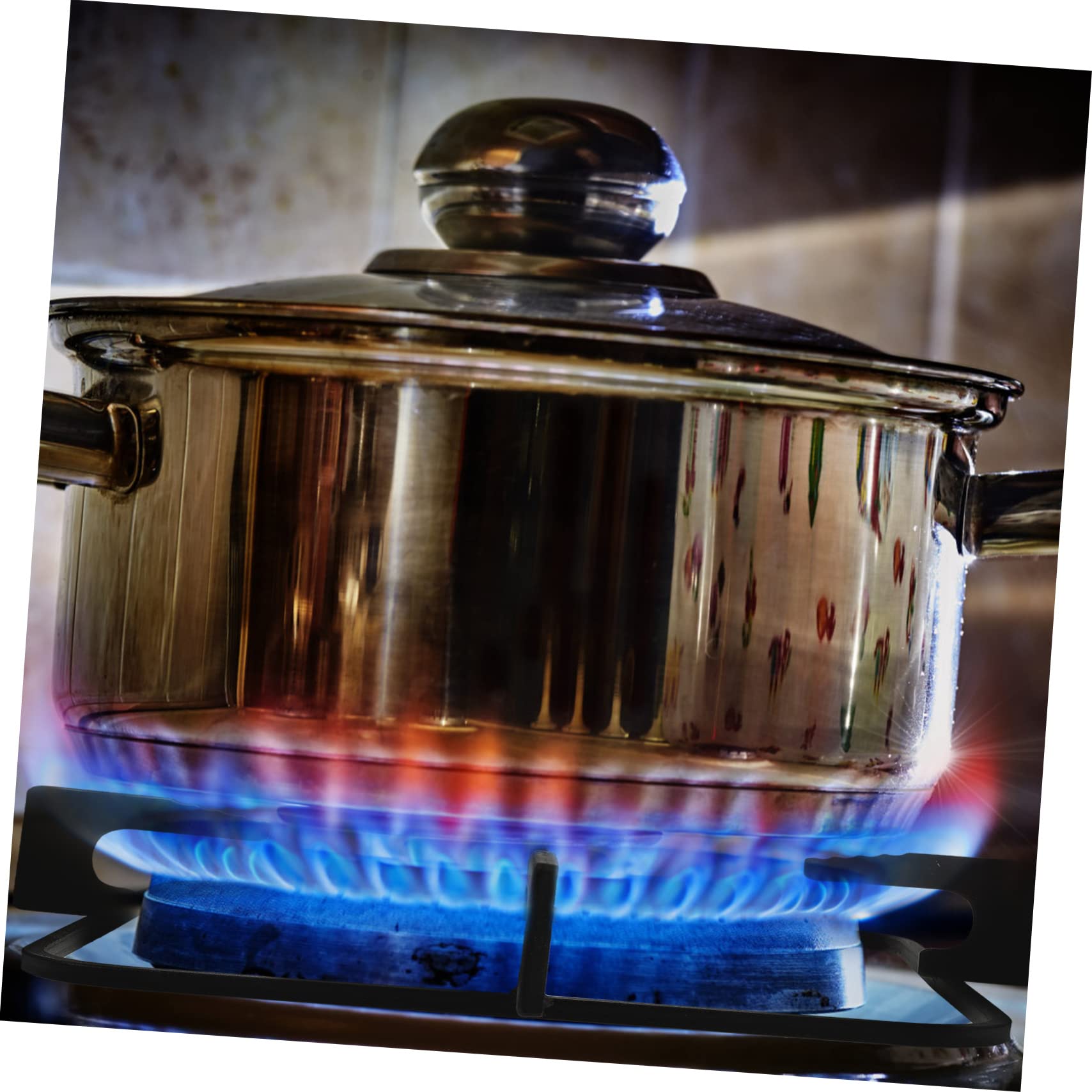 ARTIBETTER 2 Piezas Soporte de Cocina de Gas Antideslizante Estable y de Instalar Accesorio para Hornillos y Cocinas Gas