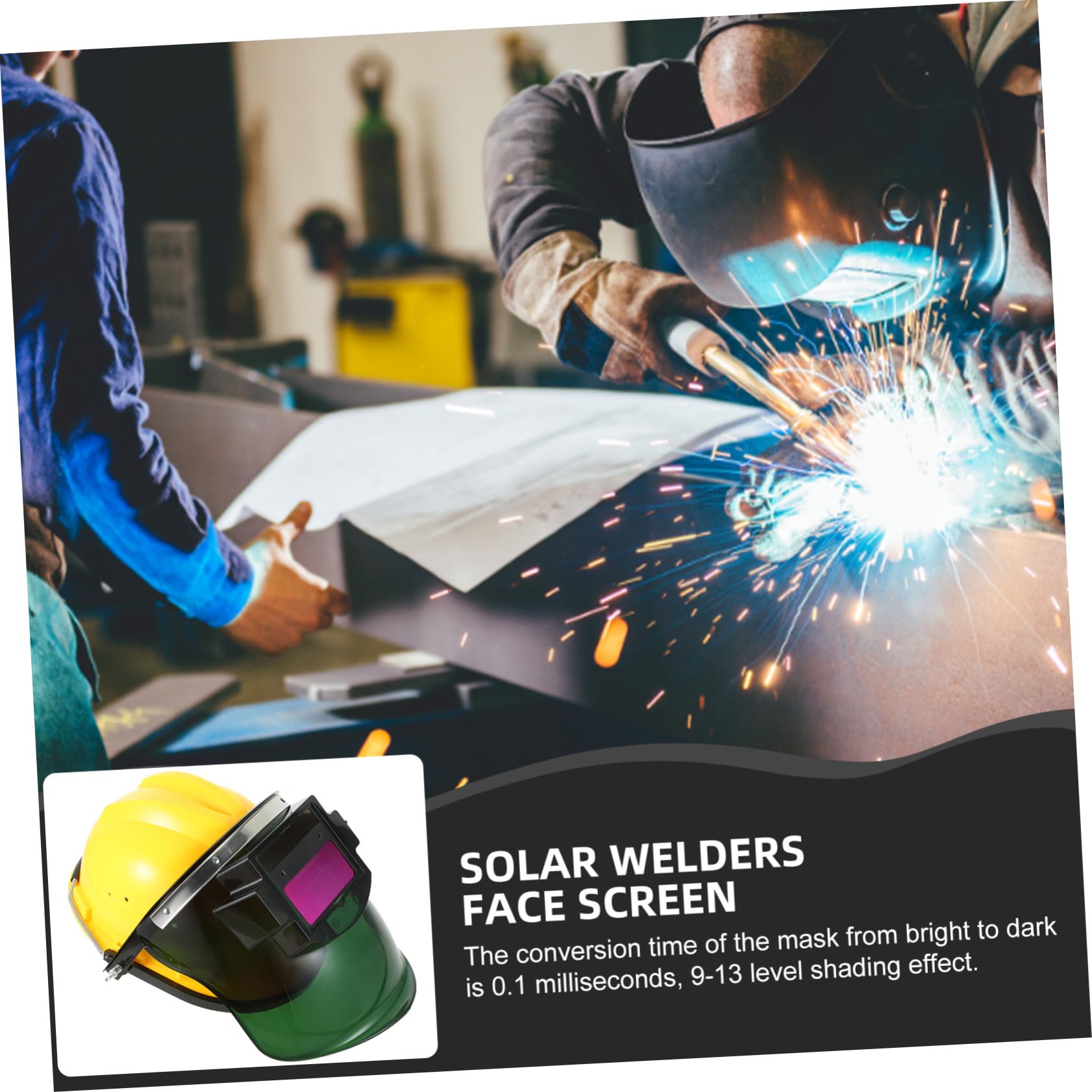 de Soldadura Automática Regulable con Pantalla Solar Casco de Seguridad para Soldadores Pantalla Facial de con Atenuación Rápida y Visual