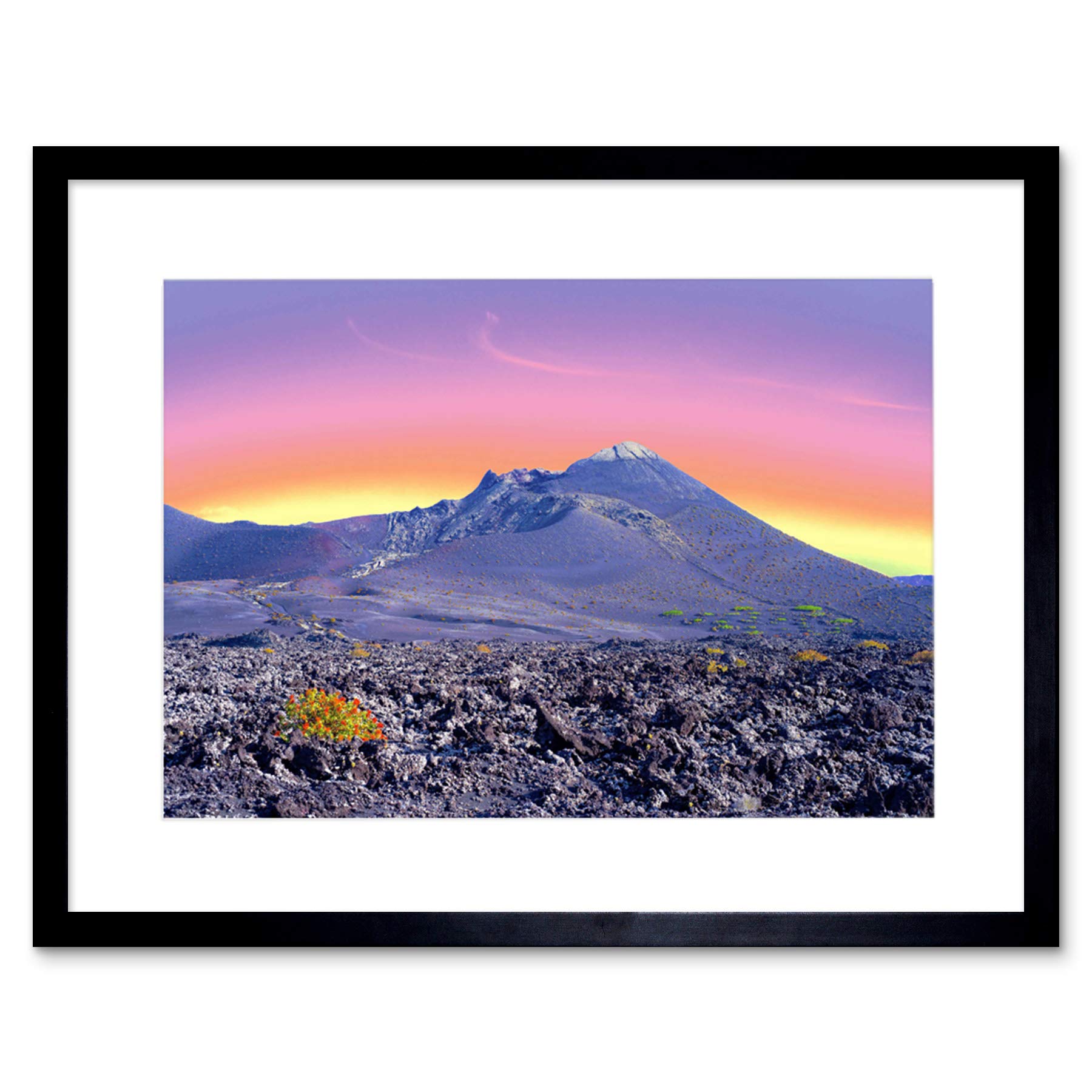 Wee Blue Coo Photo Landscape Lanzarote Canary Islands Spain Volcano Framed Wall Art Print