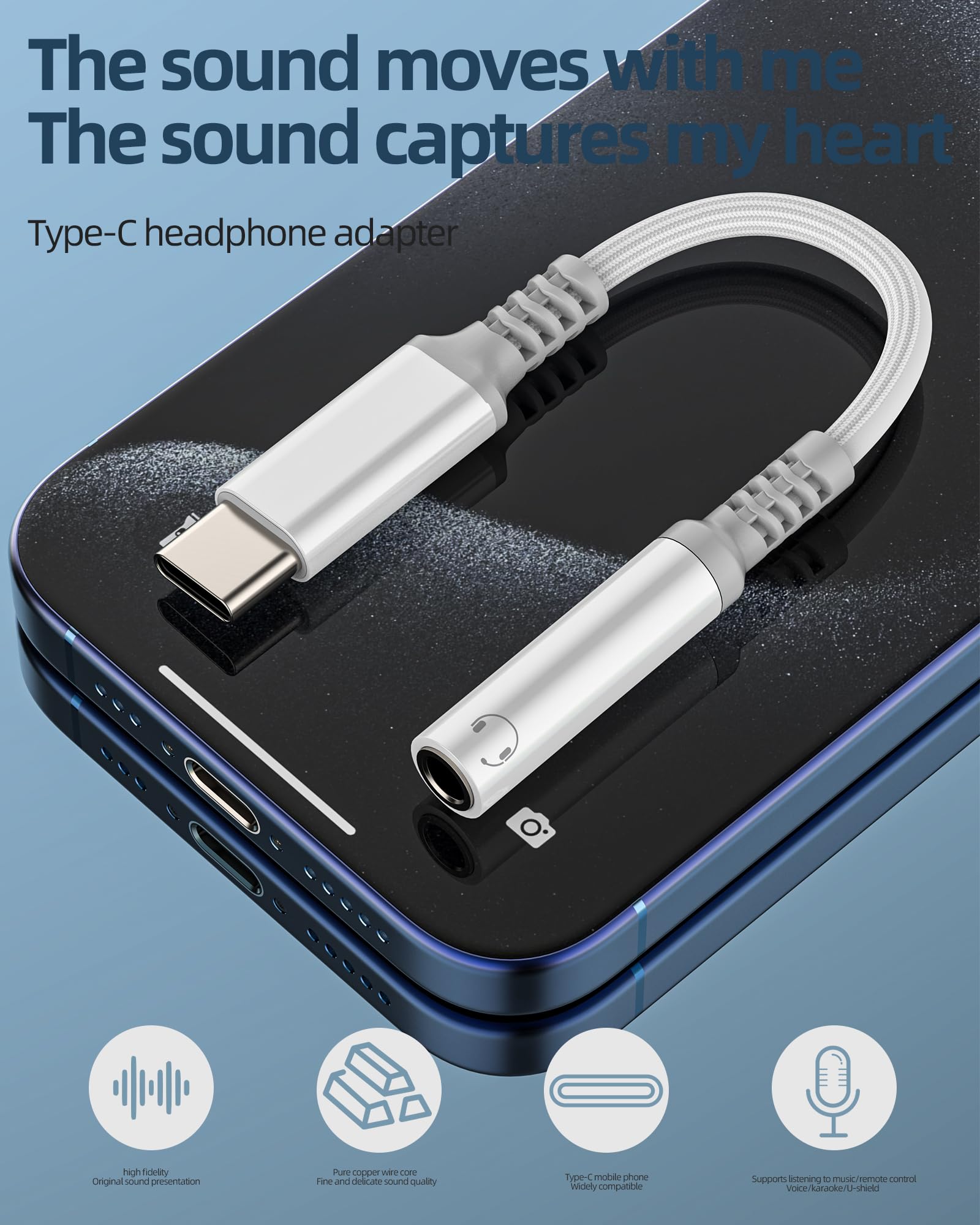 Adattatore USB C A 3.5 Mm 2-in-1 Con Ricarica, Per IPhone 15 E Samsung, Chip DAC - 5