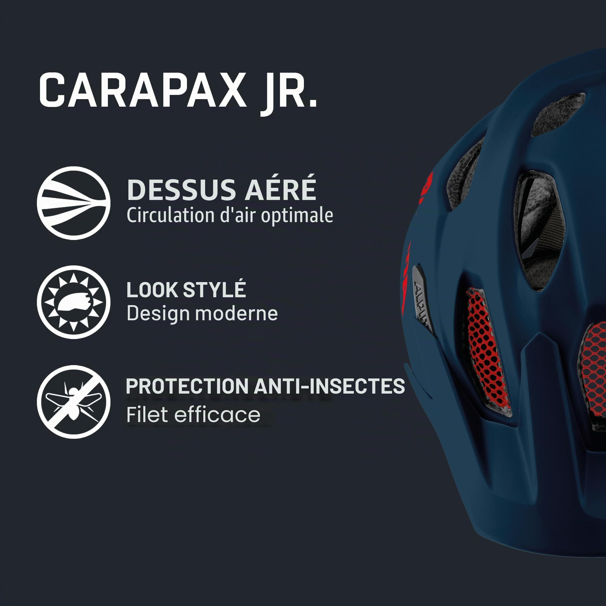 Alpina Carapax JR Helm 2023 Indigo Matt