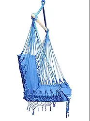 Cadeira De Balanço Rede De Descanso Suspensa AZUL ROYAL
