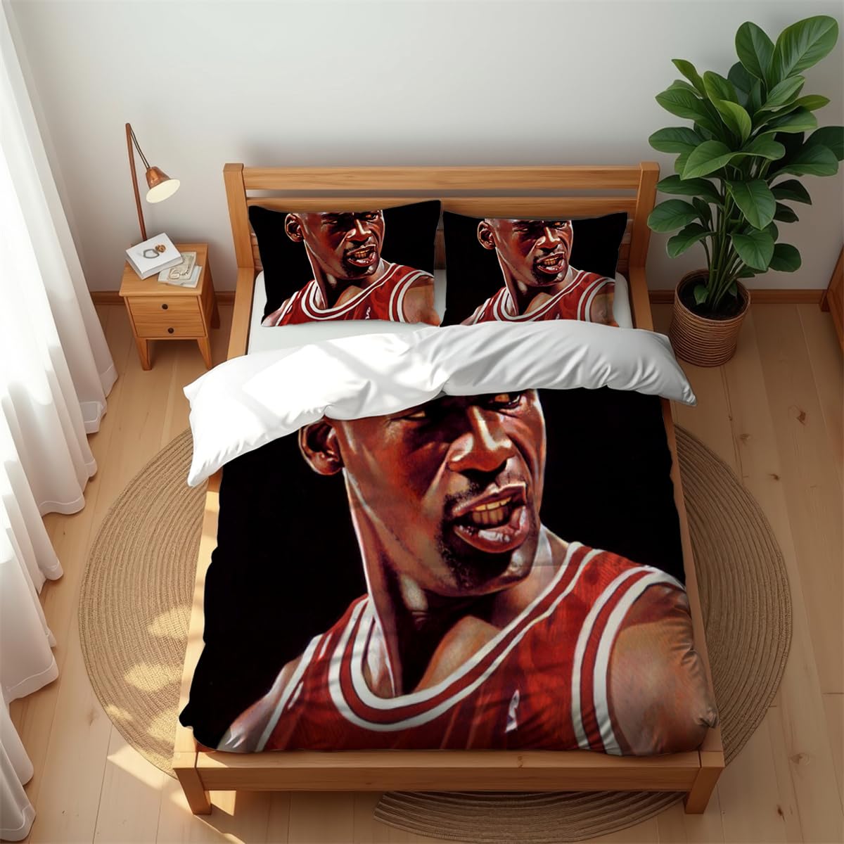 Housse de couette Michael Jordan hypoallergénique anti-acariens pour lit d'été