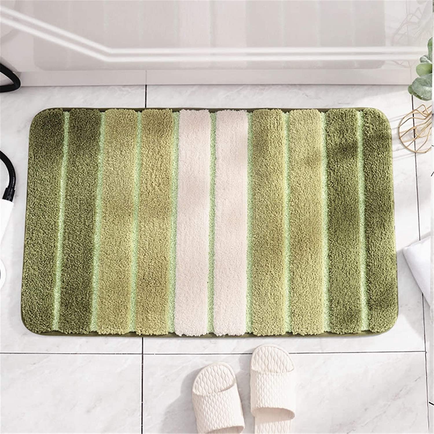 OSCCAR Bagno Corridore Tappeto Antiscivolo Tappeto da Bagno Tappeto Tappeto Tappeto per Bagno Cucina Tappeto da Cucina per Bagno Vasca da Bagno Kichen (Color : Green, Size : Medium)