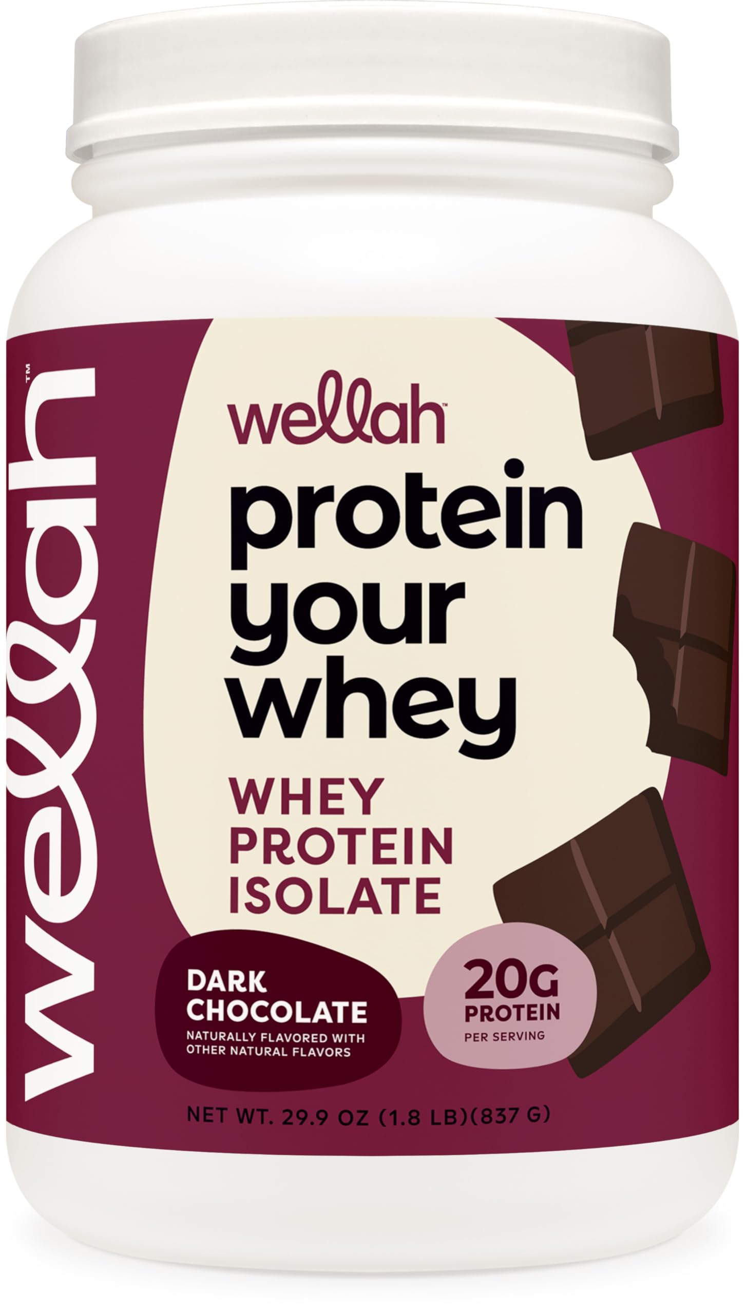 Protein Your Whey (30 Servings, Dark Chocolate) - Whey Protein Isolate Protein
