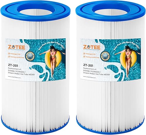 ZOTEE Filtro ovalado para bañera de hidromasaje compatible con Aqua Crest PDM30, Dream Maker Jacuzzis 461269, Filbur FC9940M, Crossover 730L 730S,