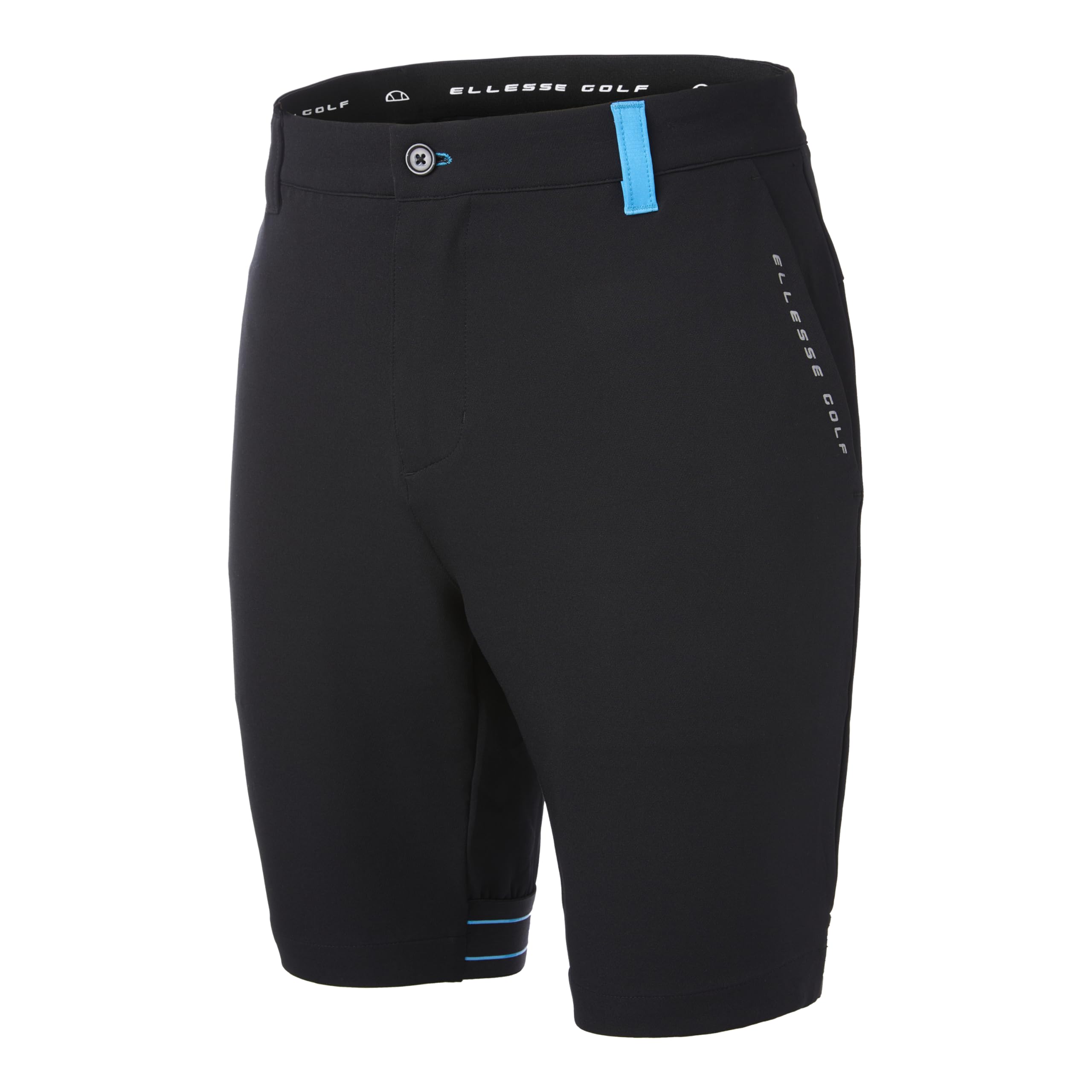 ELLESSE Fabbri męskie spodenki golfowe Regular Fit, Czarny/niebieski, 32W