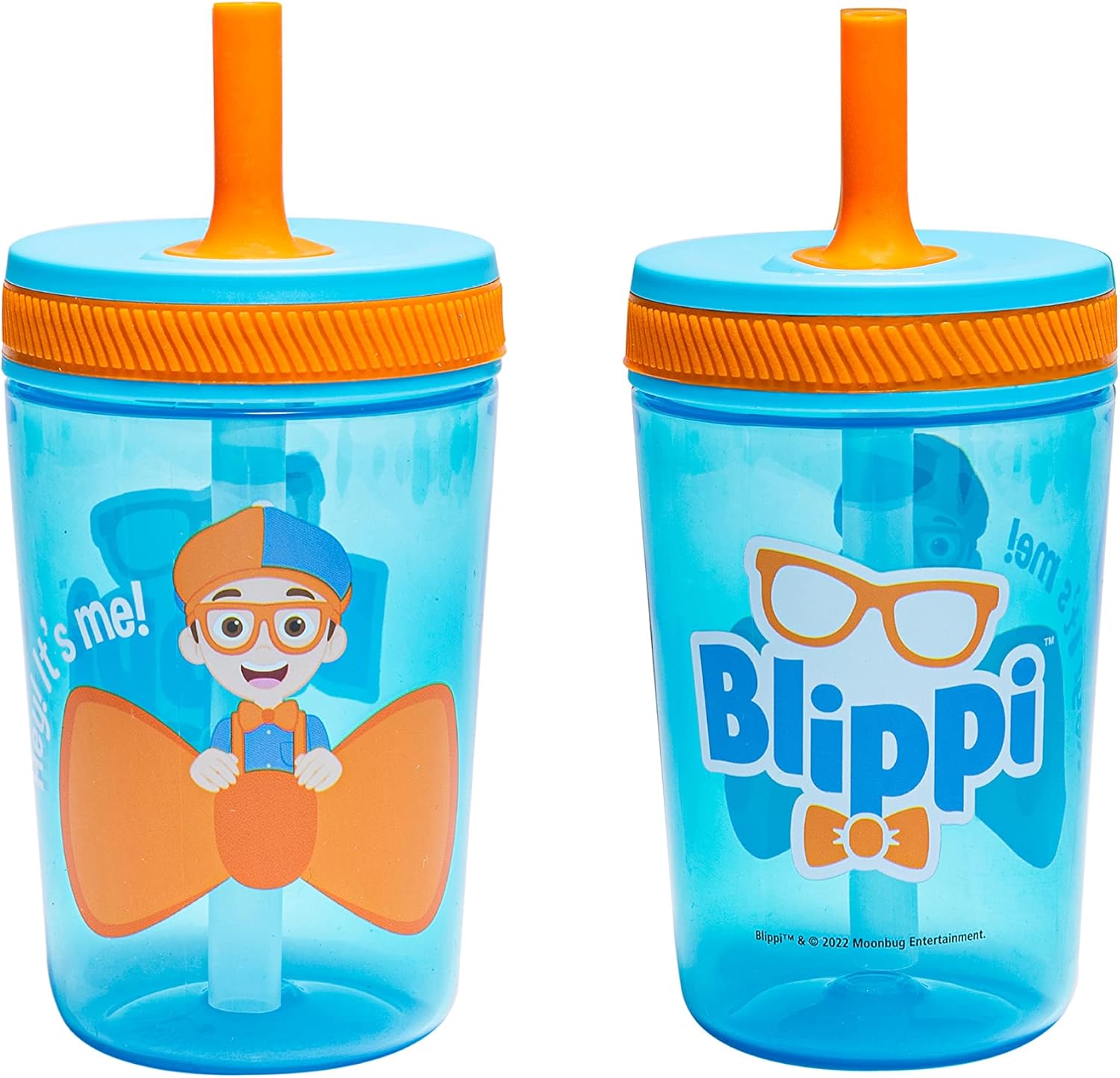 Zak Designs Blippi Kelso Toddler Cups for Travel or at Home, 15oz 2
