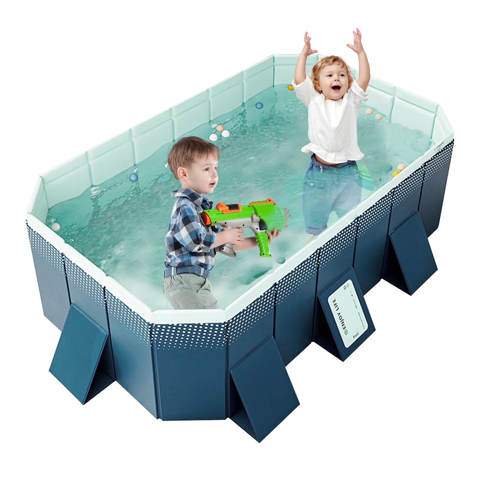 Amazon.com: DAMEIJUNLE Foldable Non-Inflatable Pool Kids