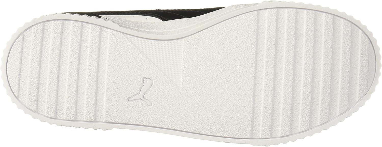 PUMA Women's Carina1 Sneaker 5.5 Puma White-puma Black-puma Silver