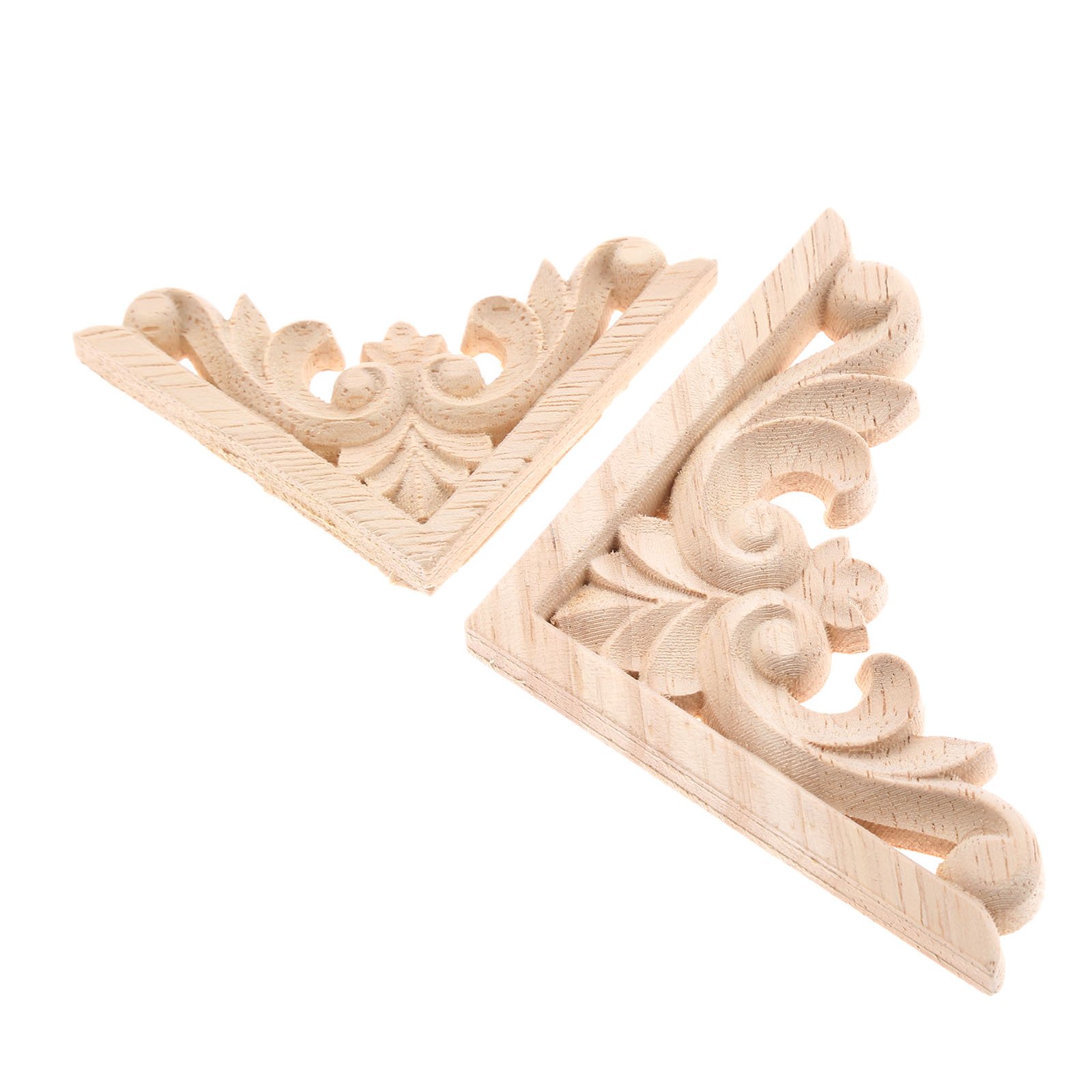 Rzeźbione drewniane nakładki narożne, Dąbowa aplikacja narożna z rzeźbą w drewnie do mebli domowych Szafka ścienna 6 cm/8 cm(6x6cm)