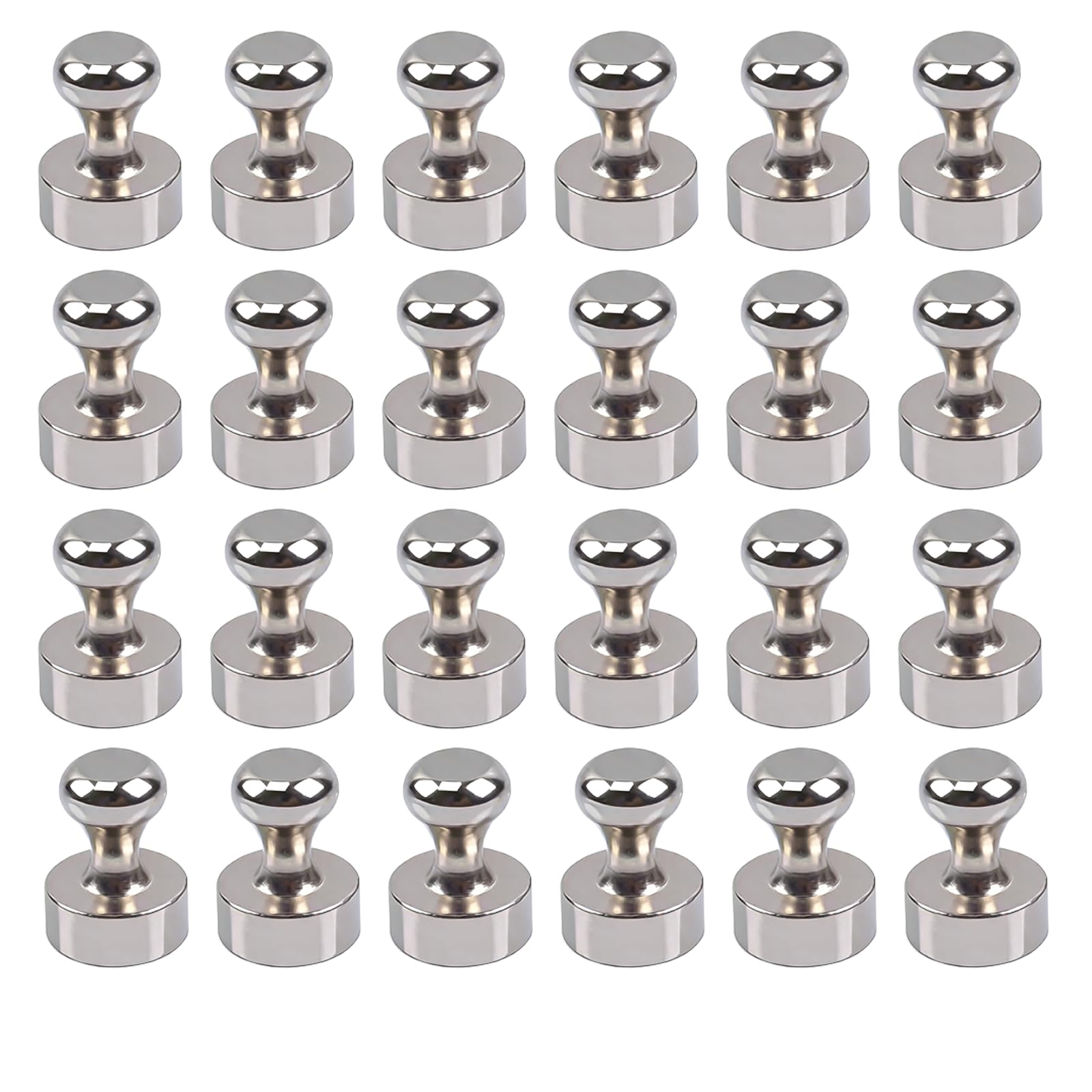24Pack Strong Magnets Neodymium Small Magnet Tiny Mini Magnets Rare Earth Fridge Magnet Push Pins for Refrigerator Crafts Whiteboard Picture Notice Board Home Office 12x16mm